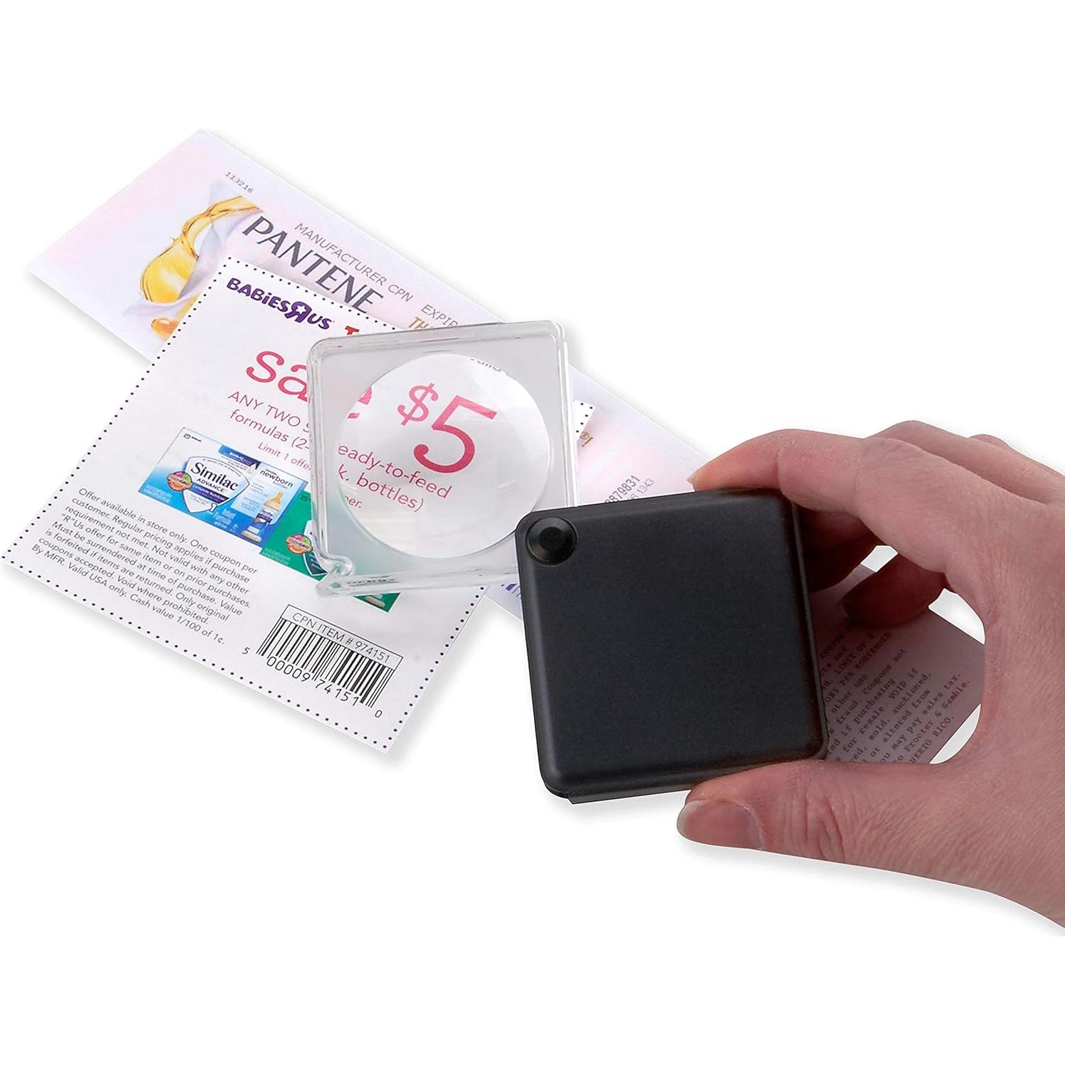 Lupa Plegable 3x Carson MagniFlip con Estuche 4.1 cm