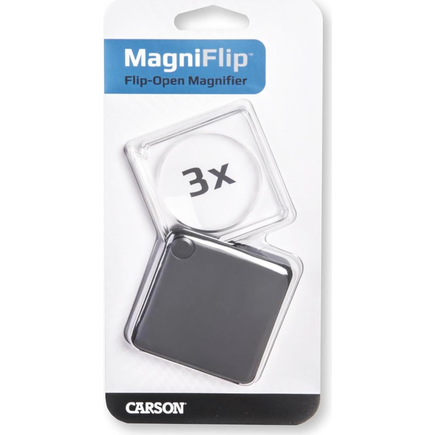 Lupa Plegable 3x Carson MagniFlip con Estuche 4.1 cm