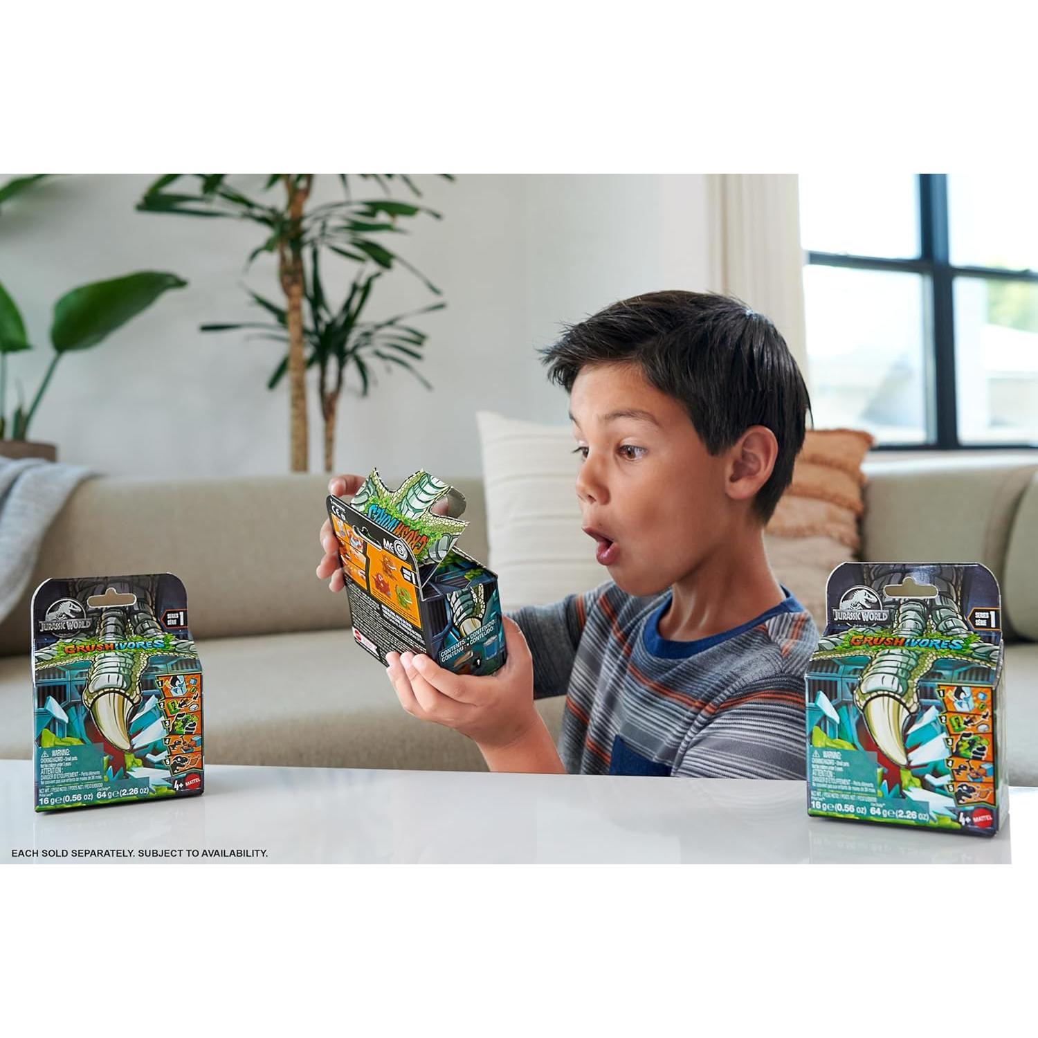 Figura Dinosaurio Mini Crushivores Mattel 5 cm con Accesorios