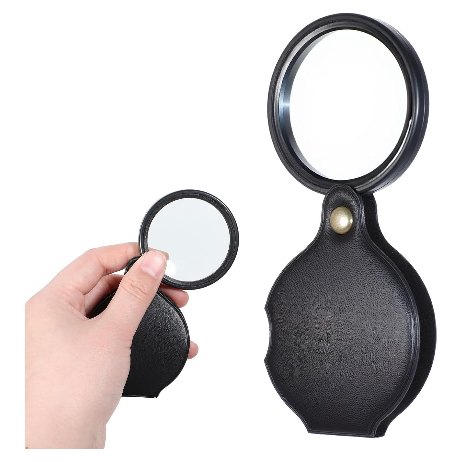 Lupa de Bolsillo 20X Psyqtsuary con Funda Protectora Negra