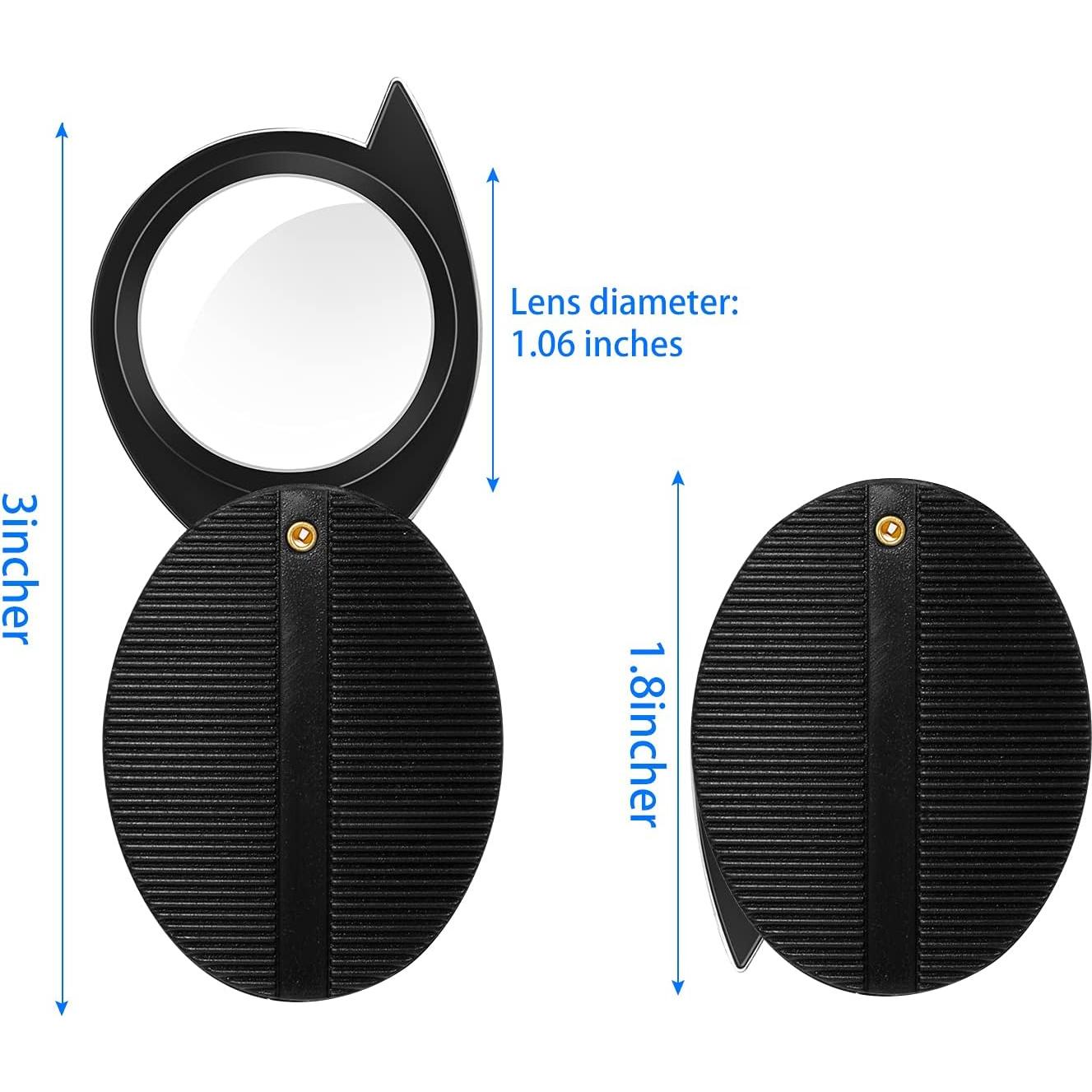 Lupa Plegable de Bolsillo Frienda 10X - 10 Piezas