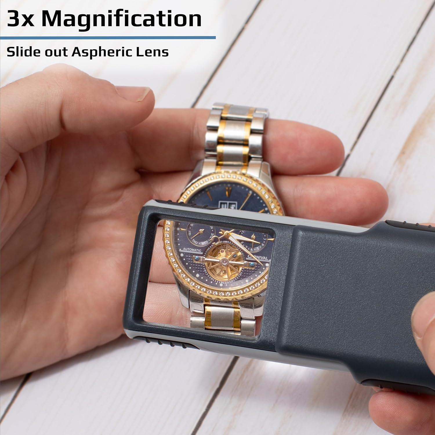 Lupa Compacta 3x Carson MiniBrite PO-25 con Luz LED