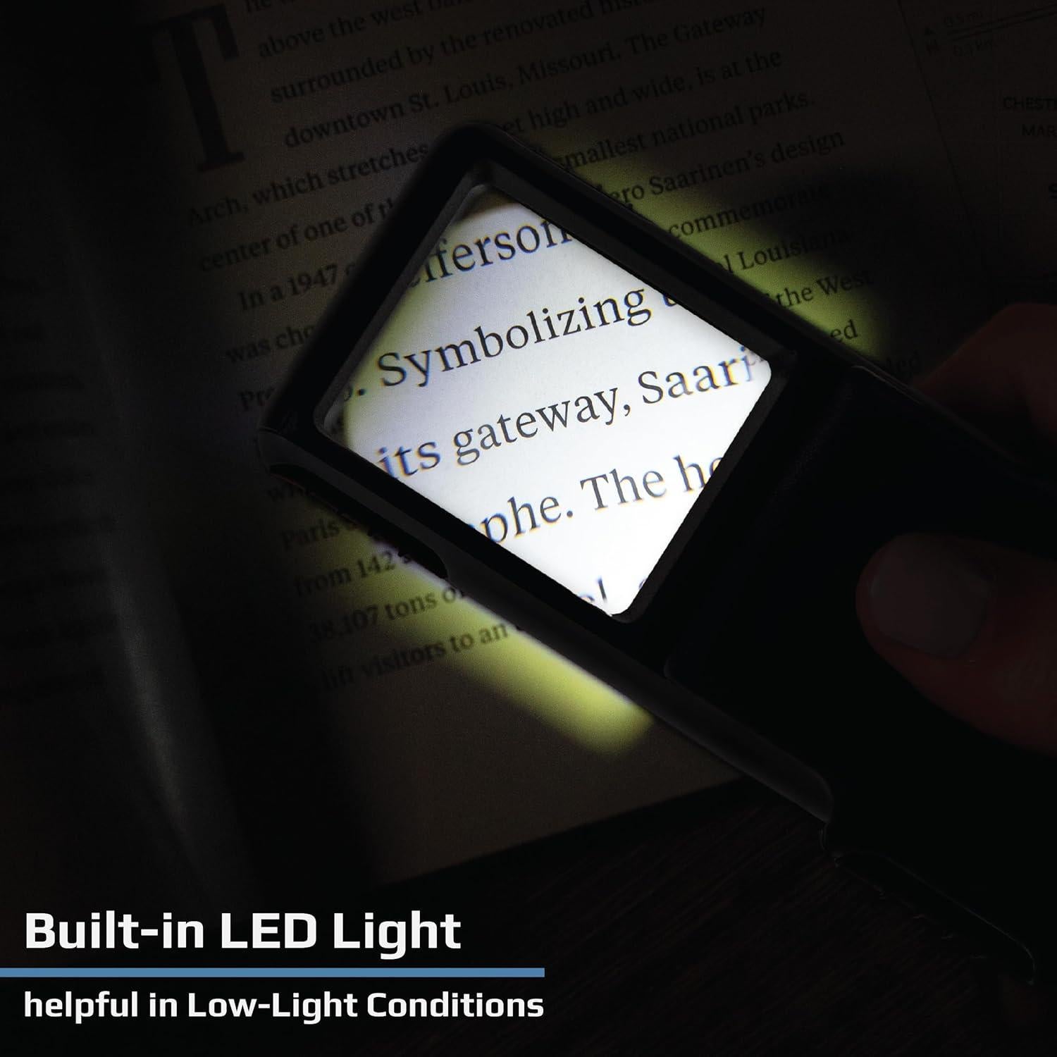 Lupa Compacta 3x Carson MiniBrite PO-25 con Luz LED