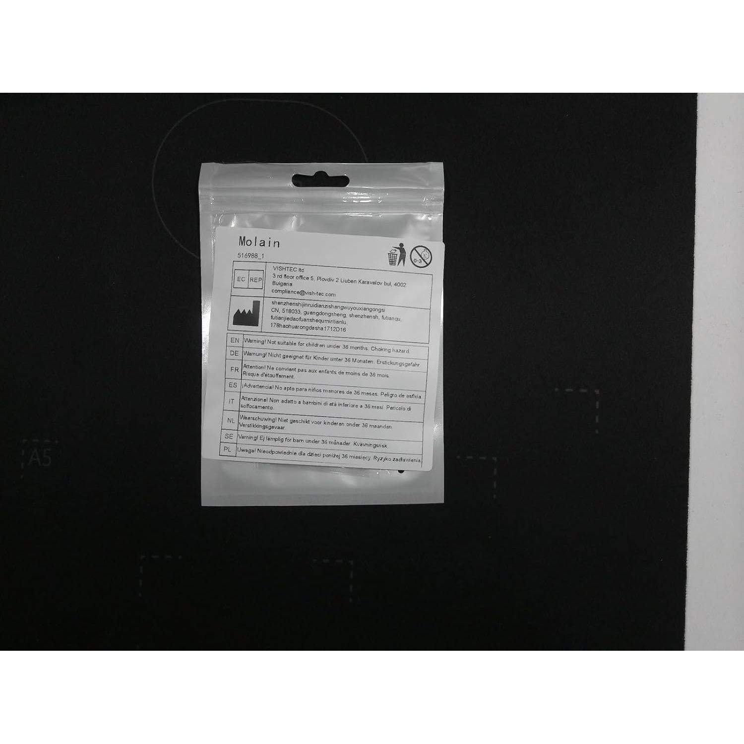 Lupa de Bolsillo Molain 5Pcs Aumento 3X PVC Transparente