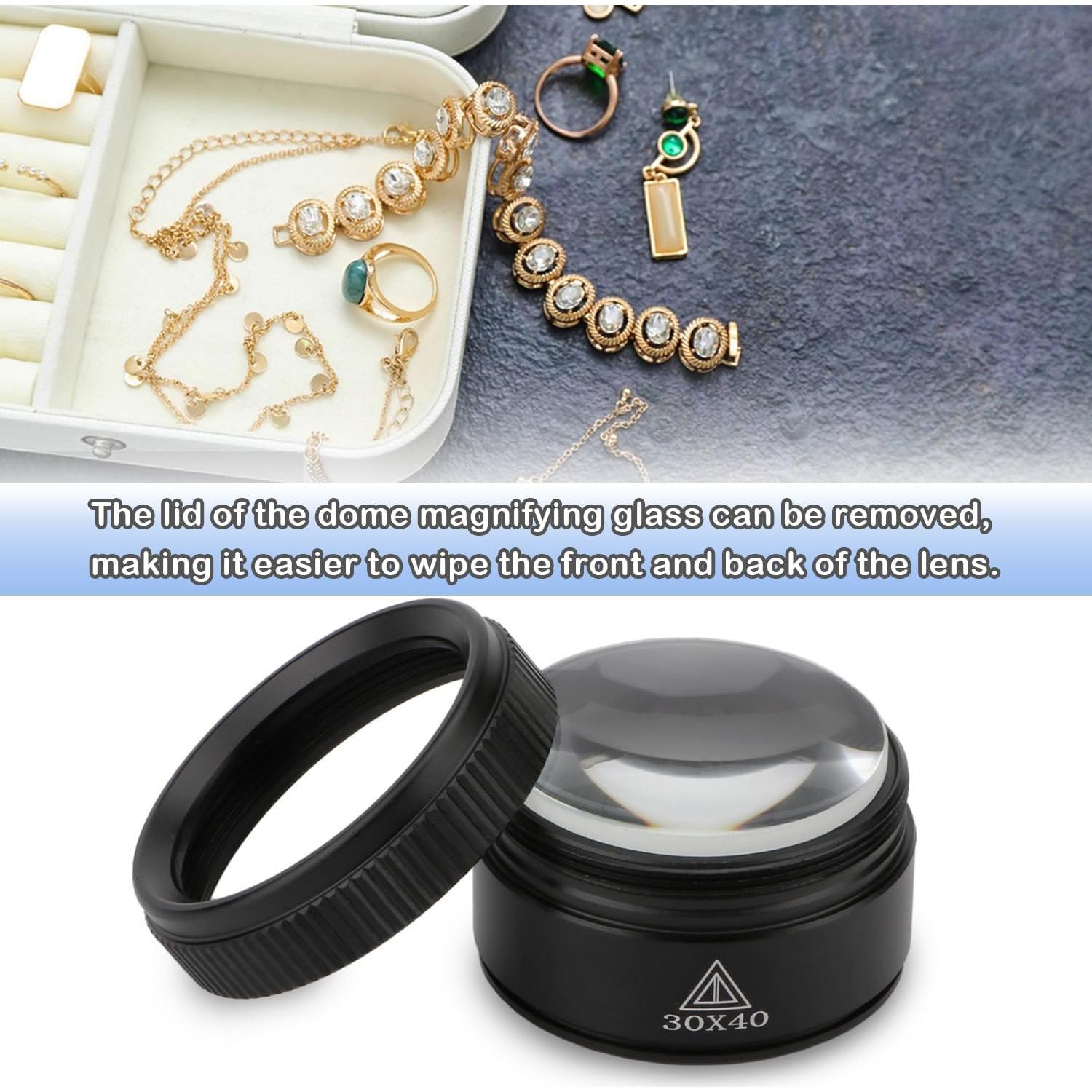 Lupa de Lectura Portátil Rongon 30X - Lente de Vidrio 40mm