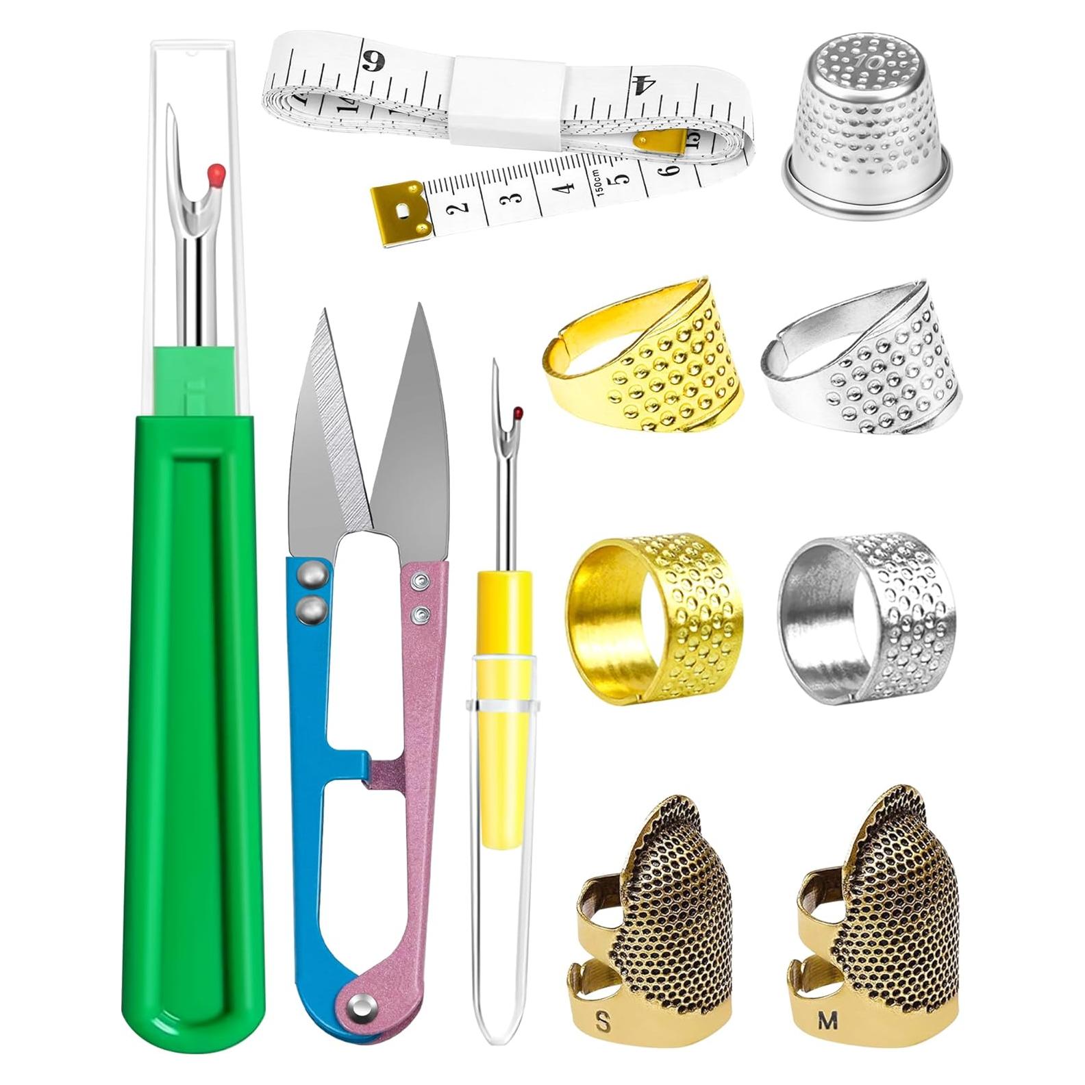 Kit de Dedales FIVEIZERO - 7 Dedales de Metal y Herramientas de Costura
