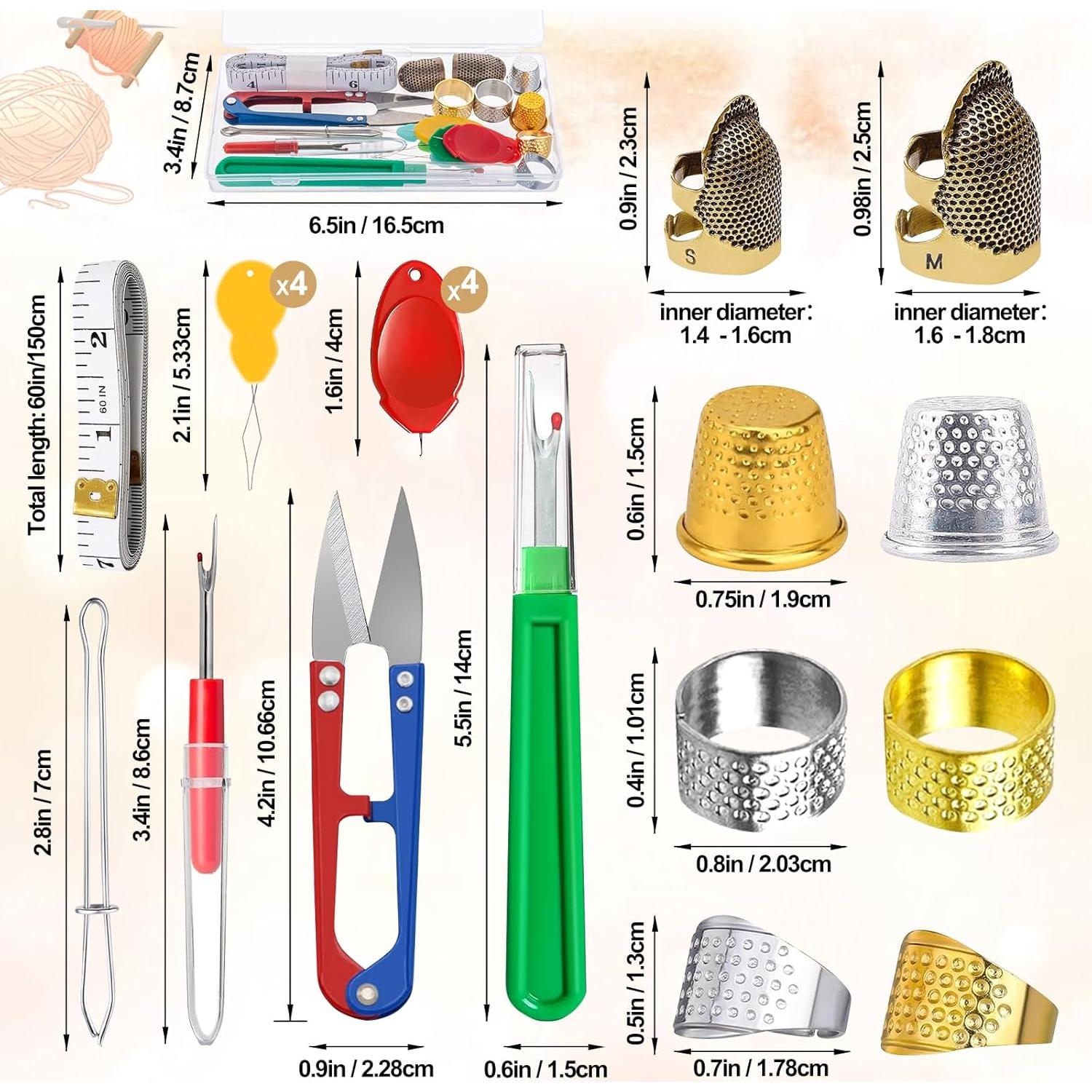 Kit de Costura Completo CousDUoBe - 20 Piezas, Dedales y Herramientas