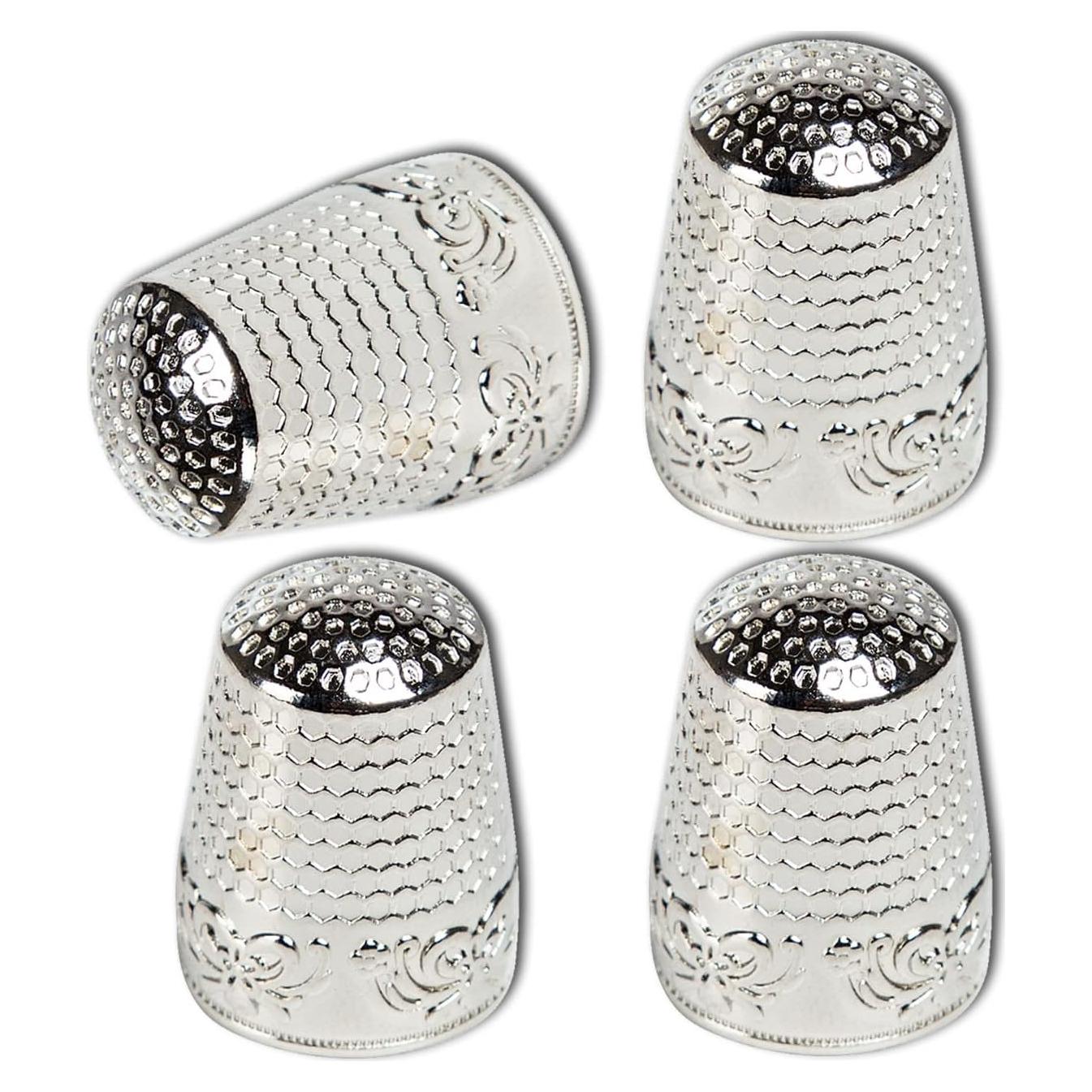 Dedales de Metal ZESION 4 Pcs para Costura y Manualidades