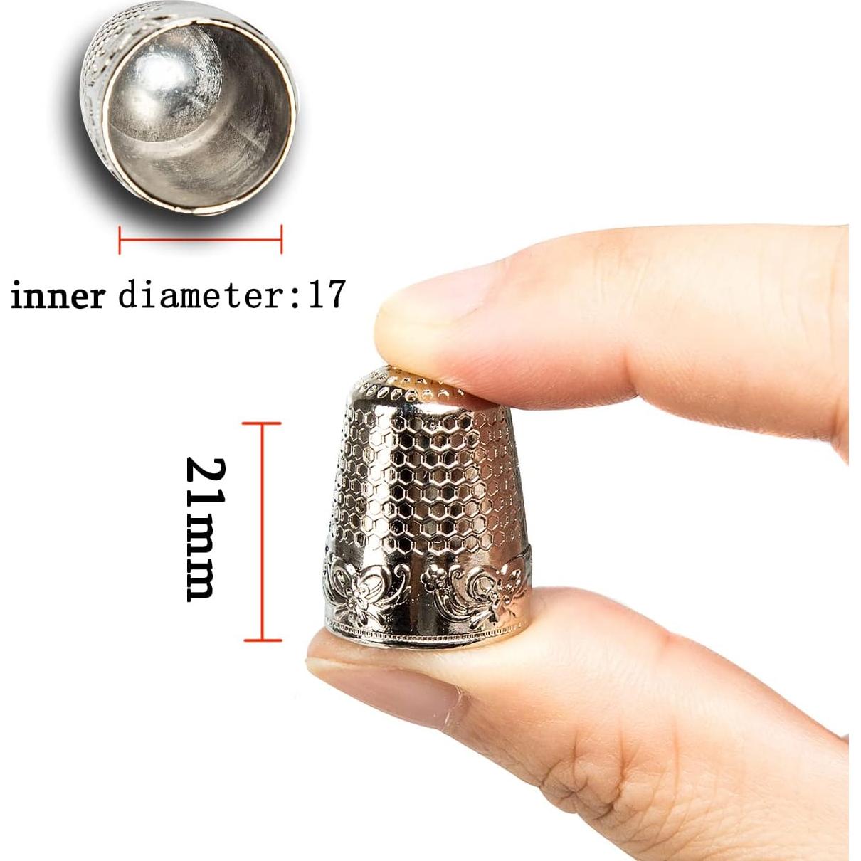 Dedales de Metal ZESION 4 Pcs para Costura y Manualidades