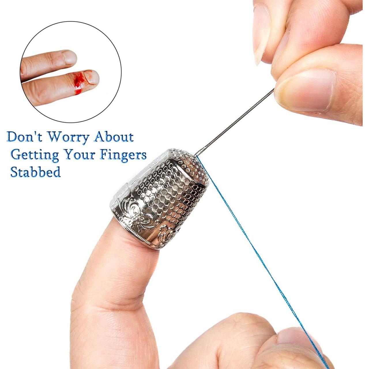 Dedales de Metal ZESION 4 Pcs para Costura y Manualidades