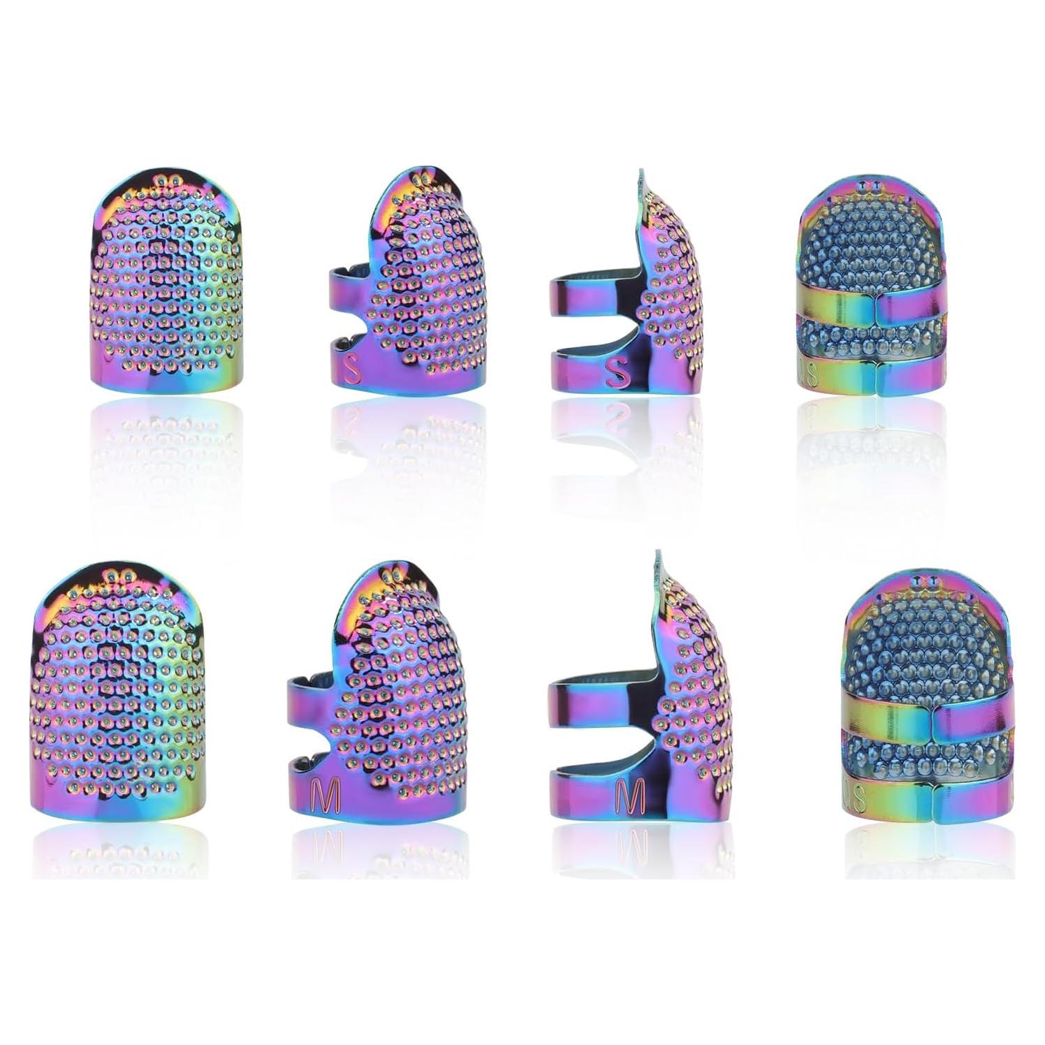 Conjunto de 8 Dedales de Costura YIZZVB Ajustables S/M