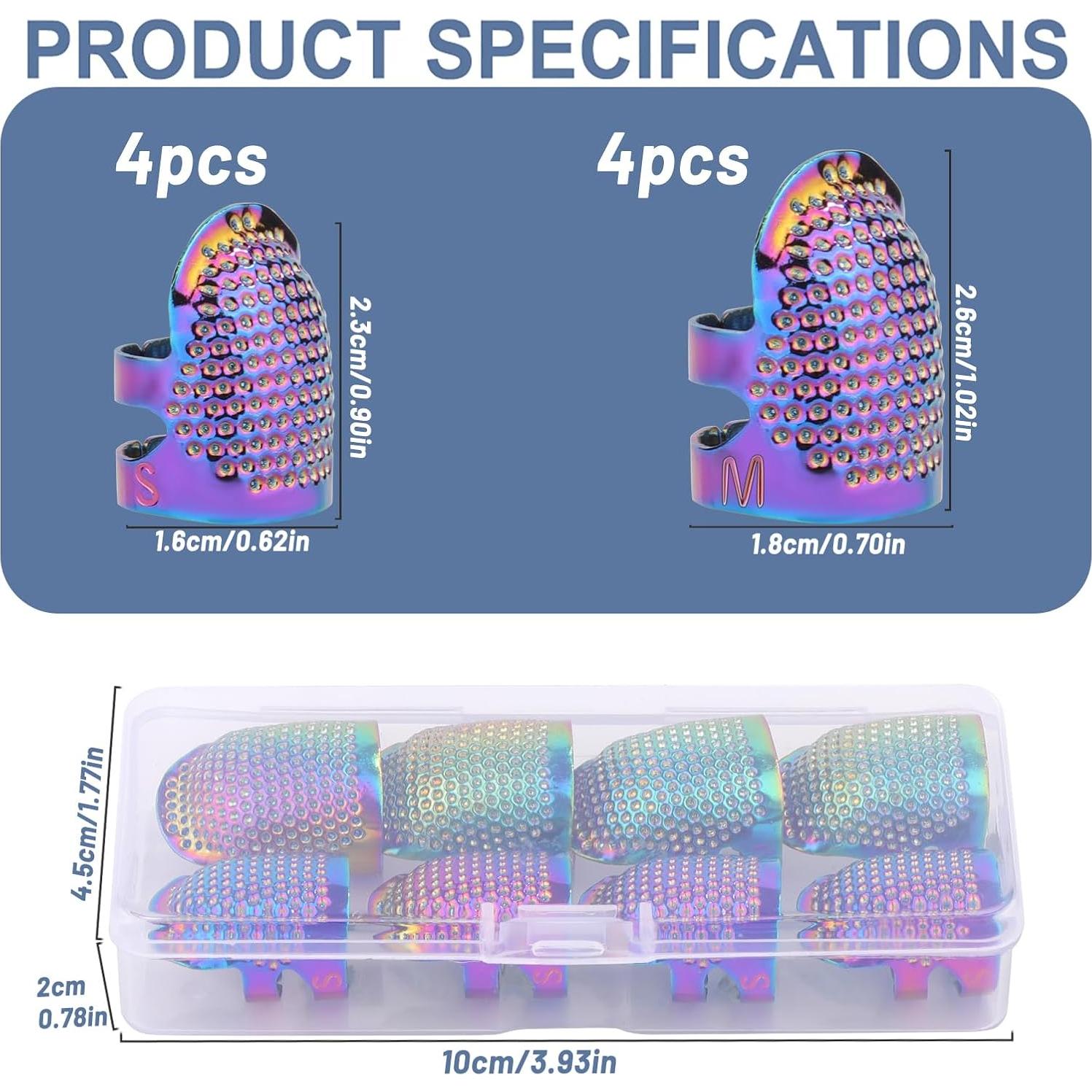 Conjunto de 8 Dedales de Costura YIZZVB Ajustables S/M