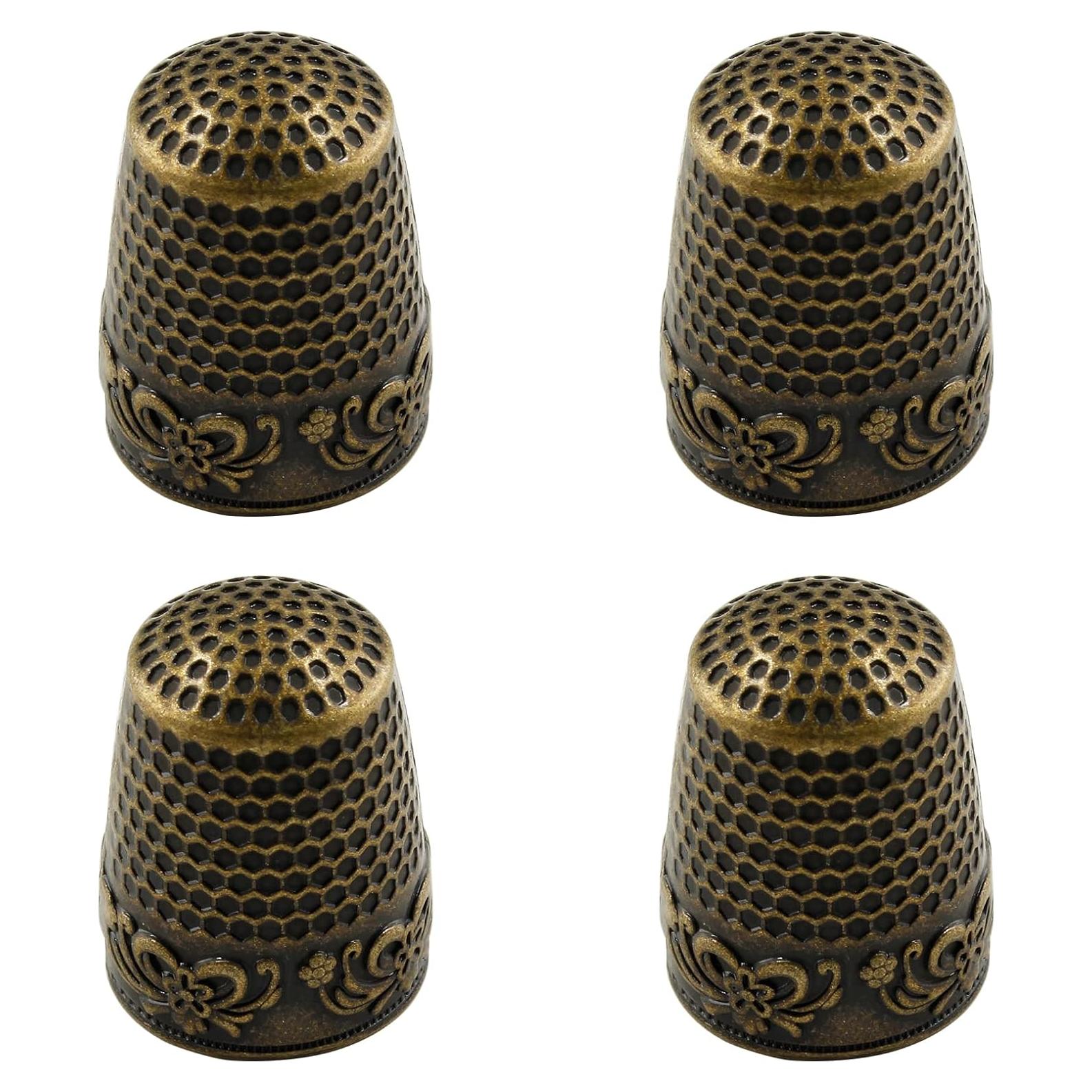 Dedales de Costura de Metal Coufce - 4 Pcs Bronce 23mm