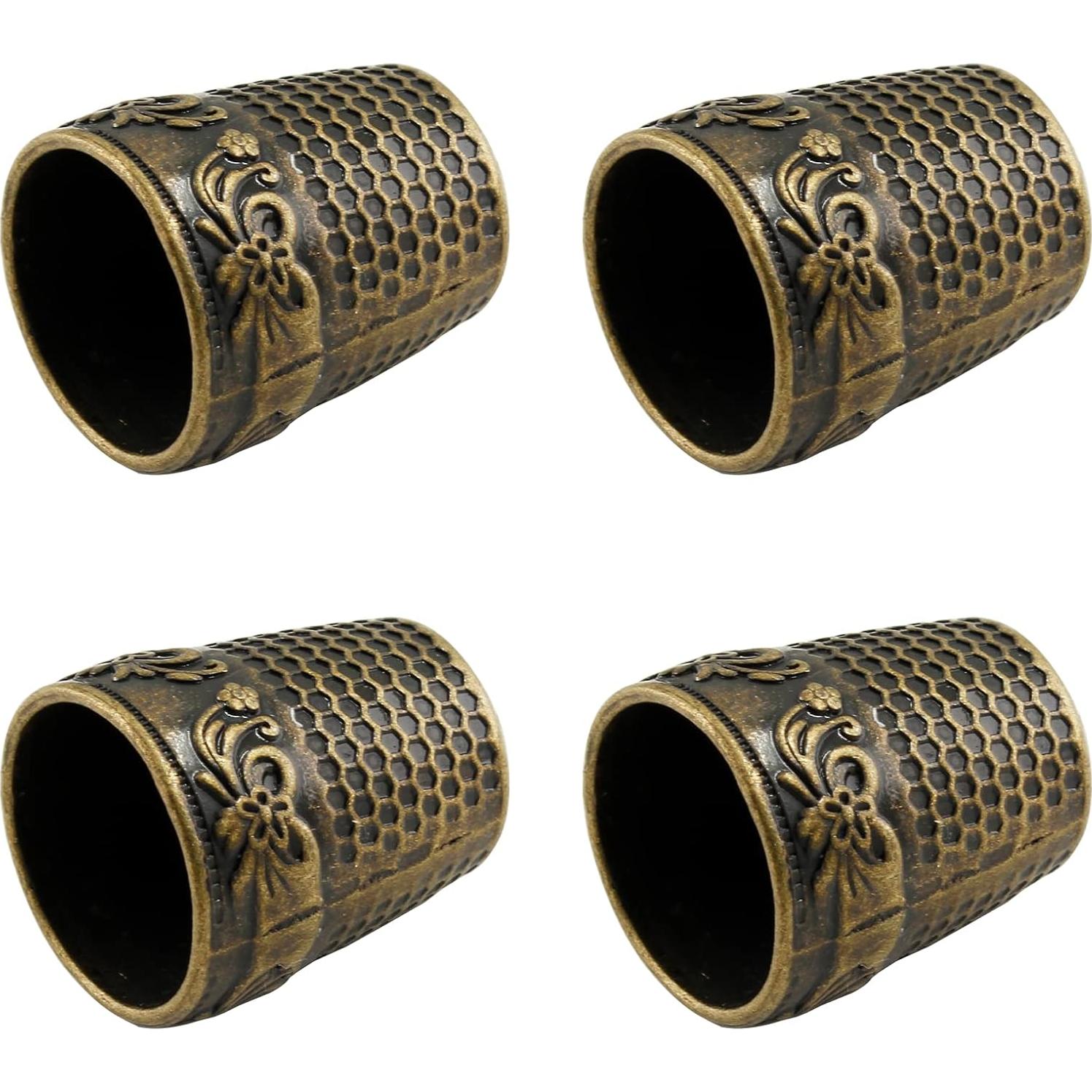 Dedales de Costura de Metal Coufce - 4 Pcs Bronce 23mm