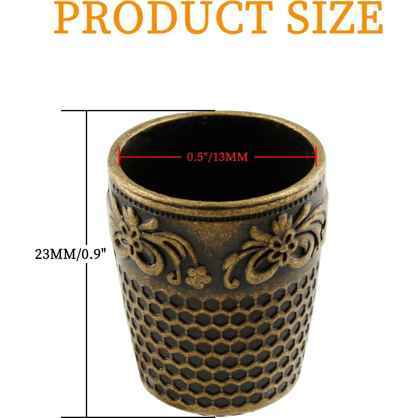 Dedales de Costura de Metal Coufce - 4 Pcs Bronce 23mm