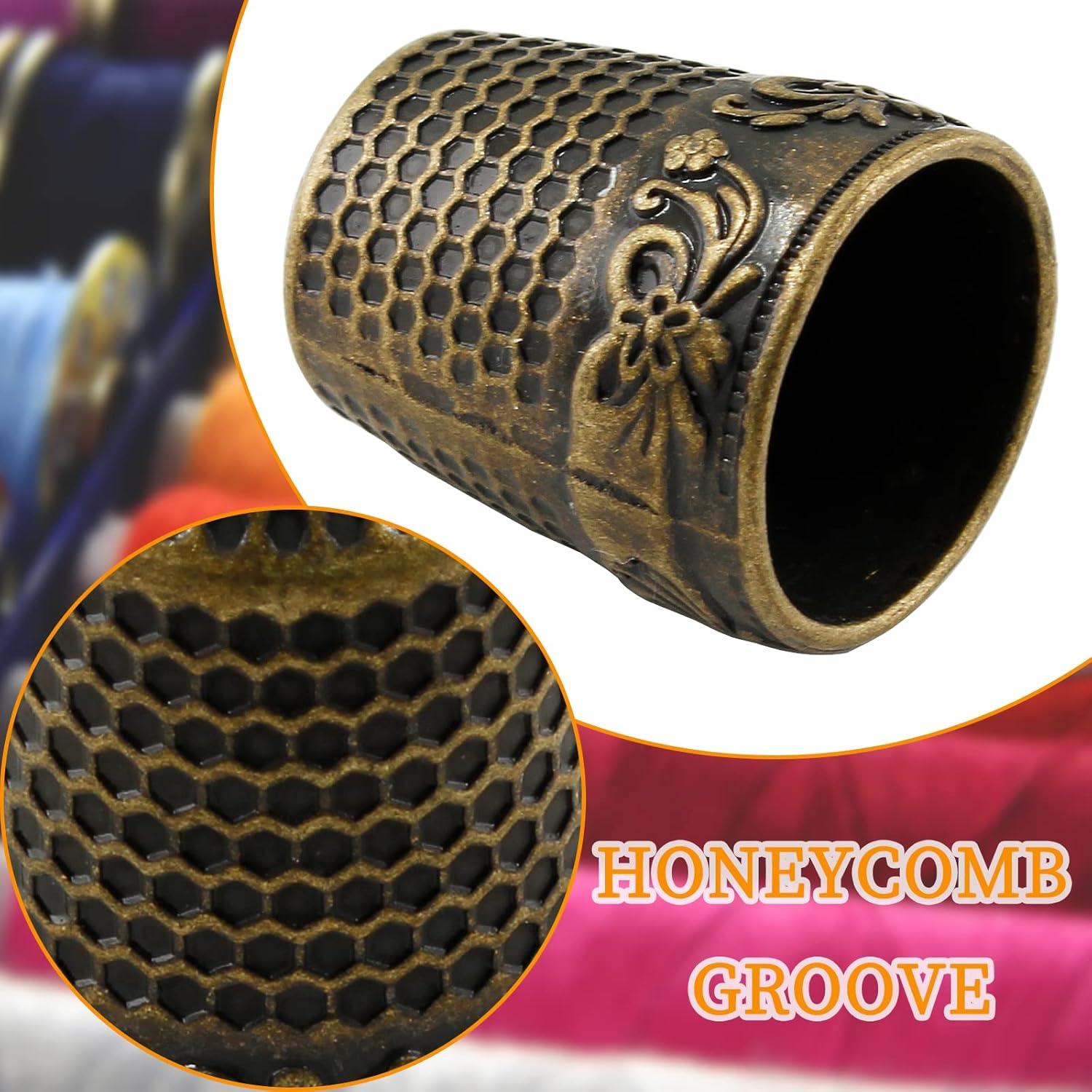 Dedales de Costura de Metal Coufce - 4 Pcs Bronce 23mm