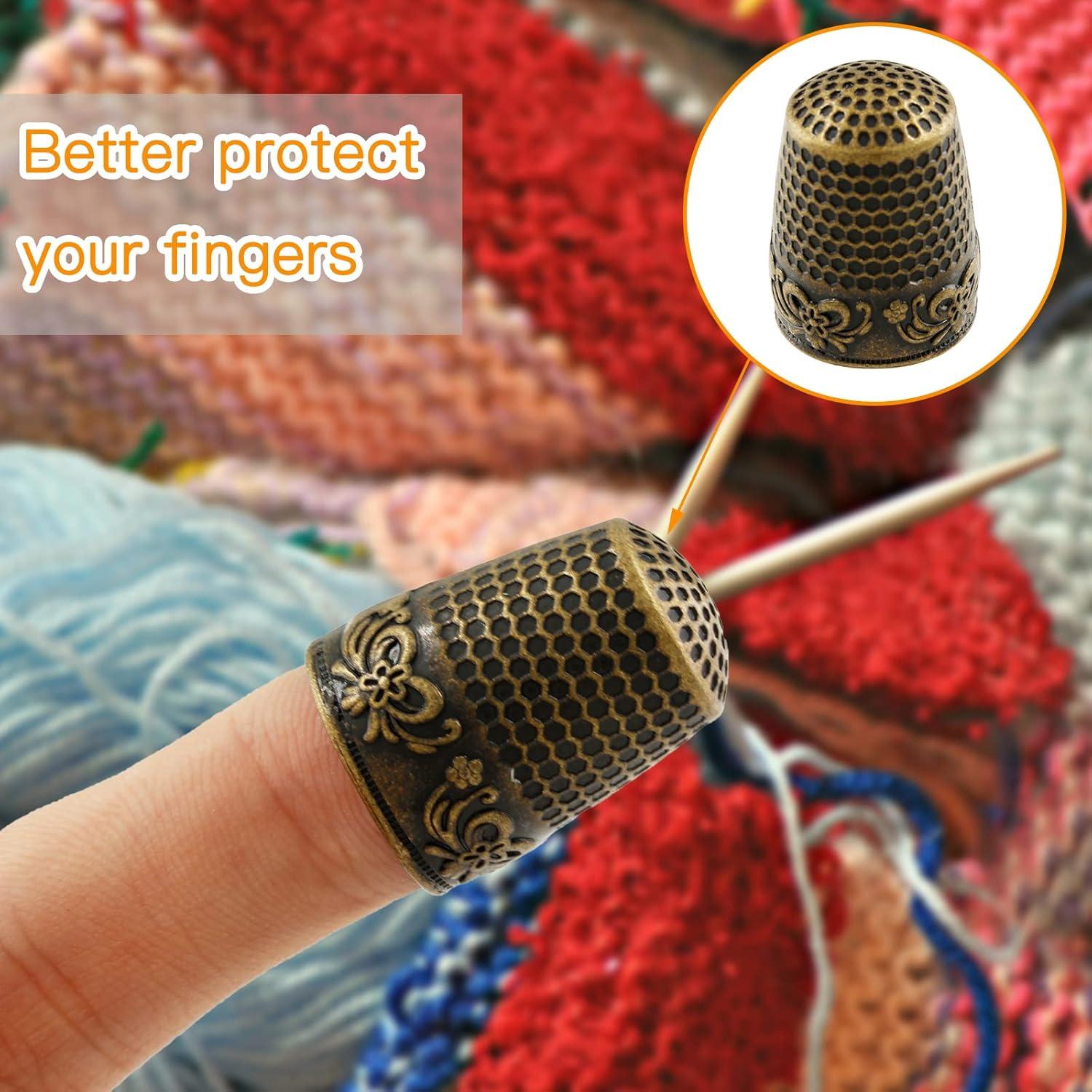 Dedales de Costura de Metal Coufce - 4 Pcs Bronce 23mm