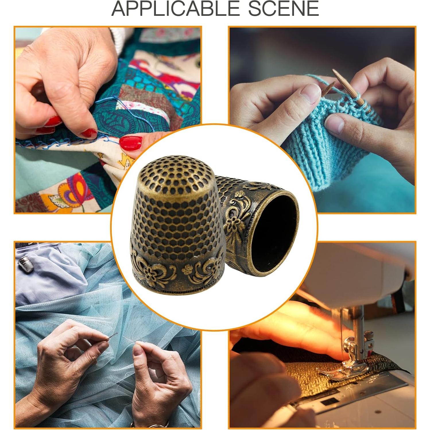 Dedales de Costura de Metal Coufce - 4 Pcs Bronce 23mm