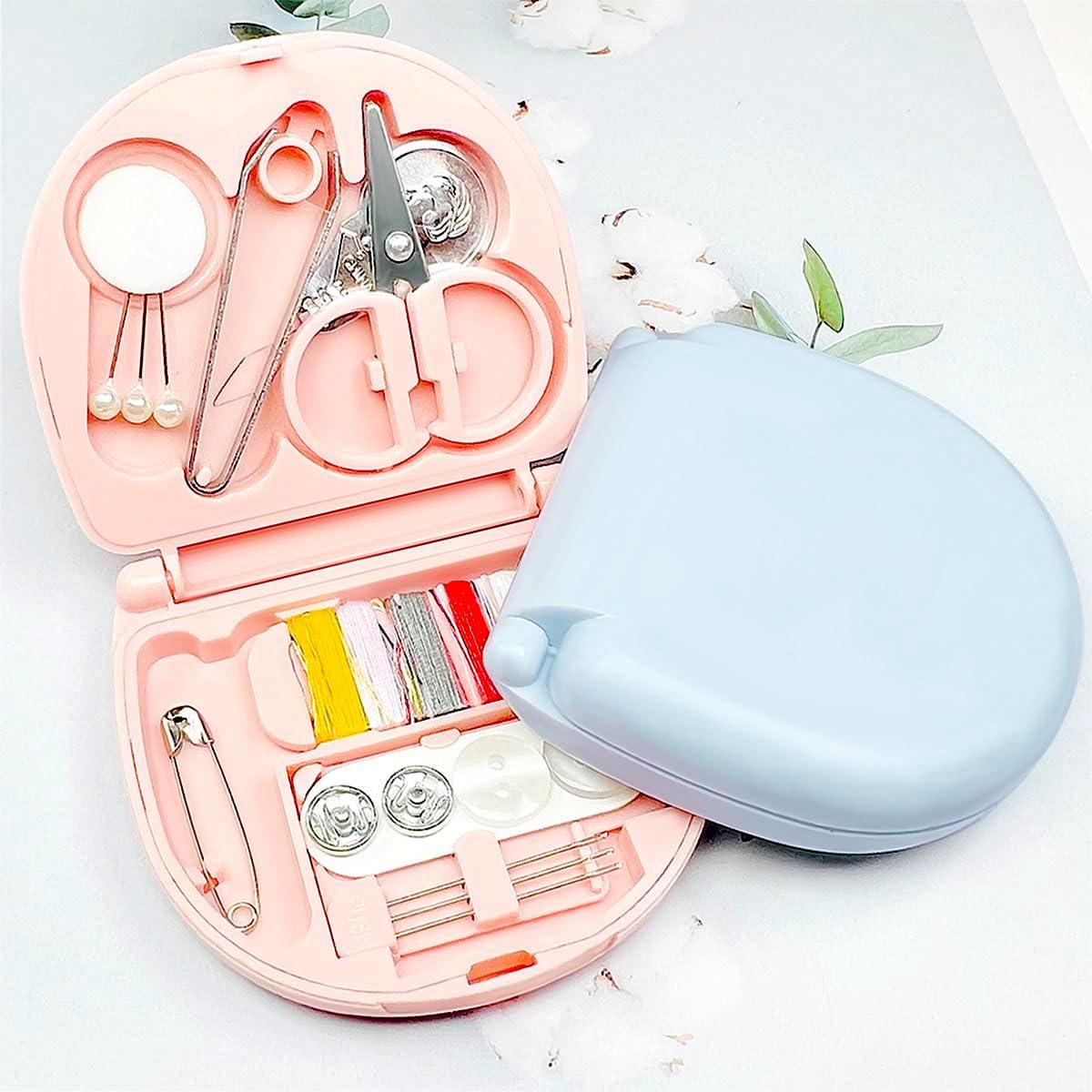 Kit de Costura de Viaje Maodai 2 Paquetes Rosa y Azul