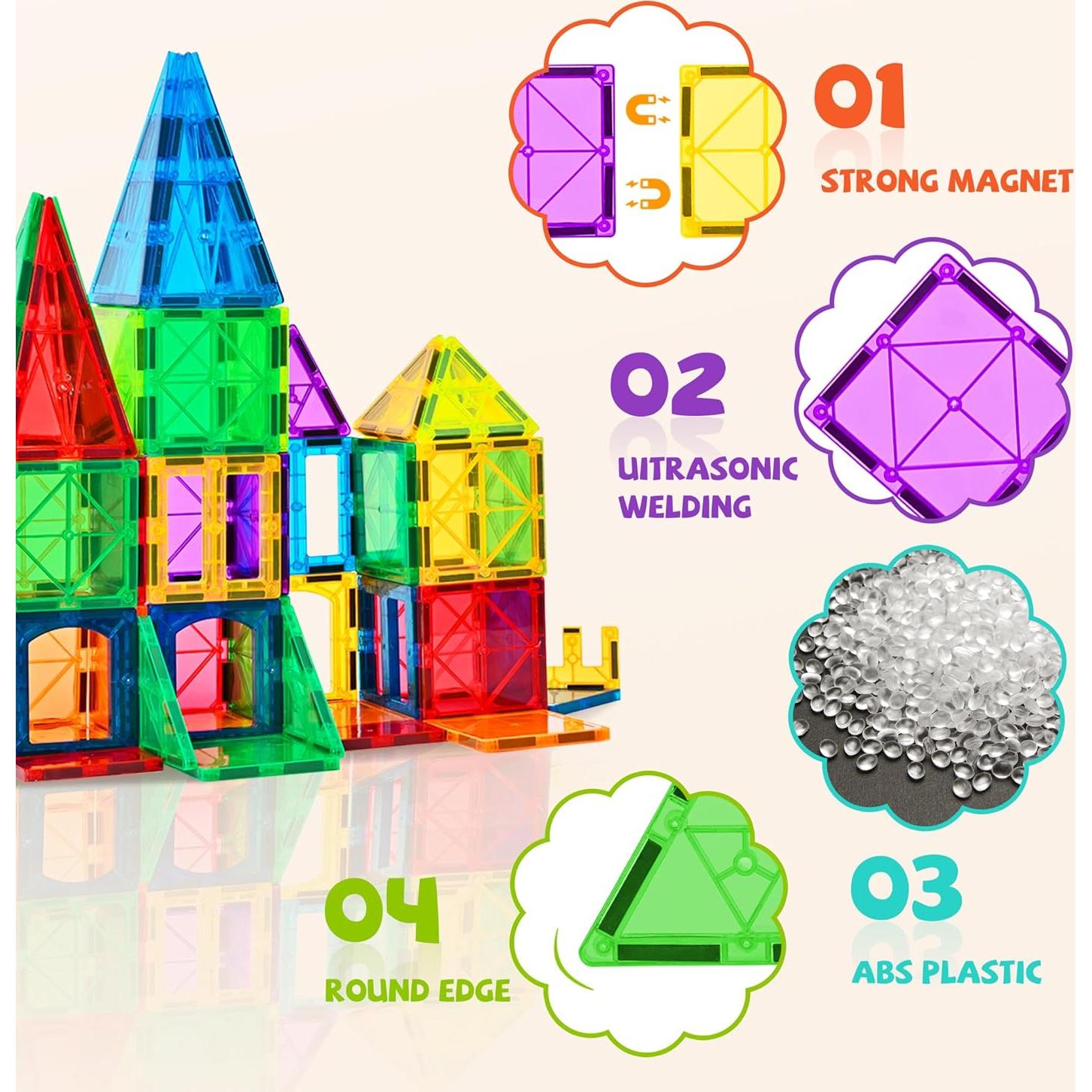 Cossy Set 60 Piezas Azulejos Magnéticos 3D Juguetes 3+