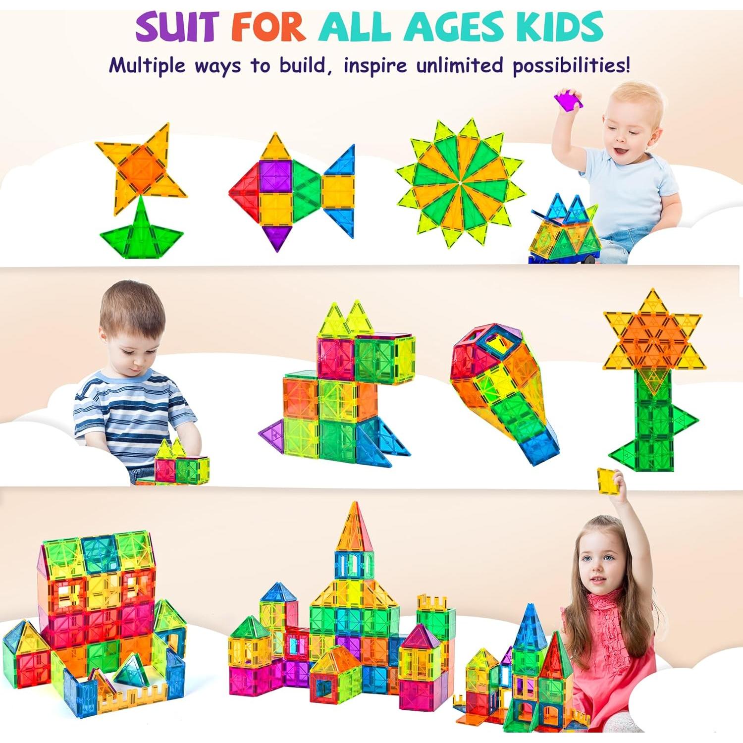 Cossy Set 60 Piezas Azulejos Magnéticos 3D Juguetes 3+