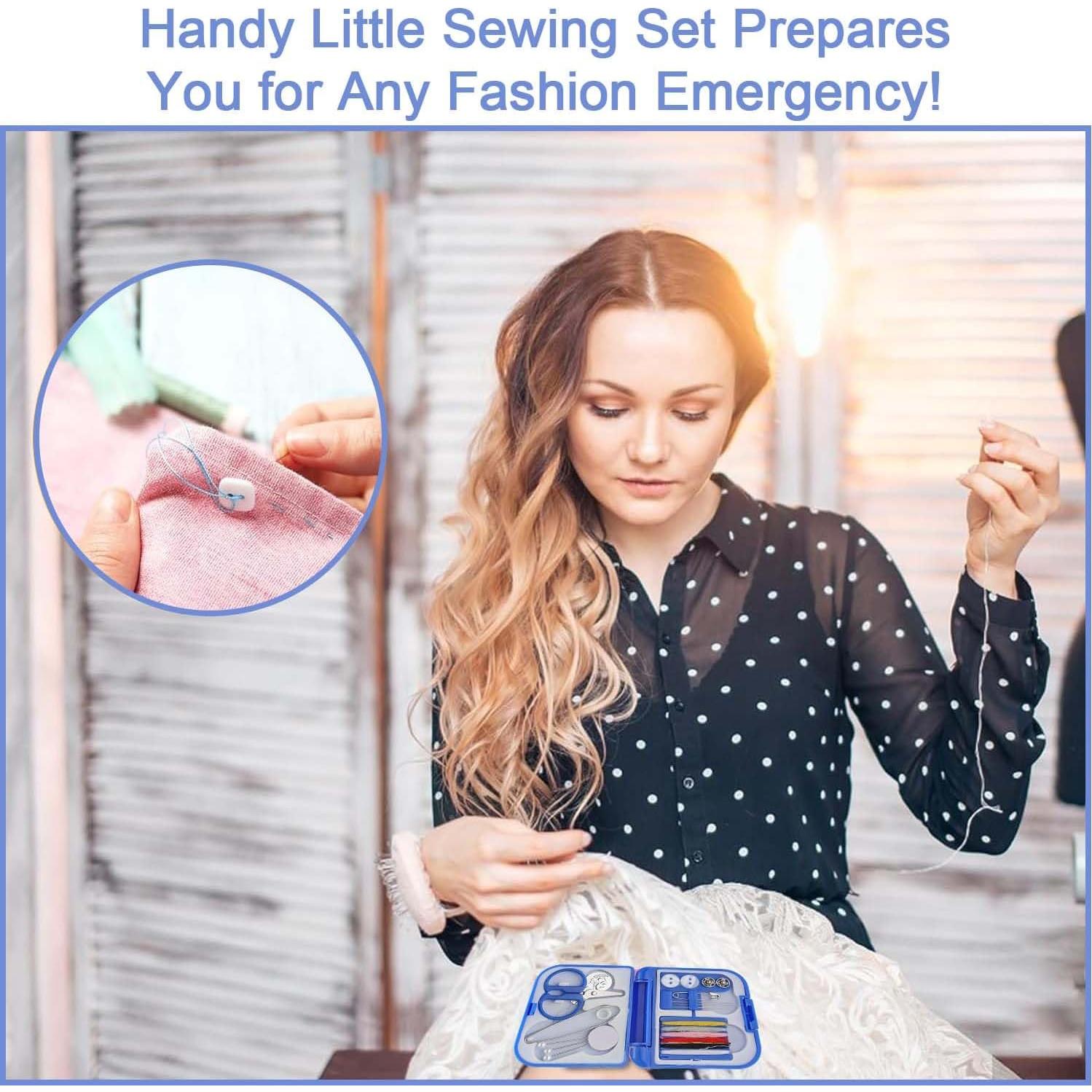 Kit de Costura de Viaje Mini ADULLPONY 2 Piezas Portátil