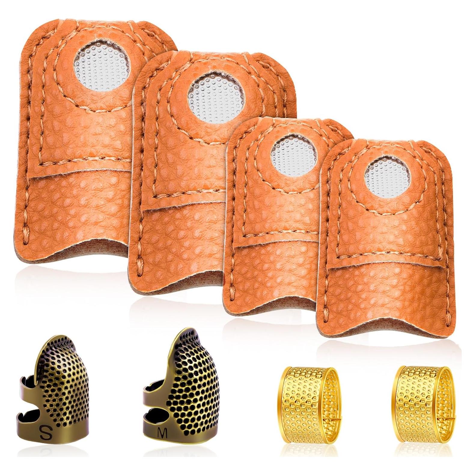 Juego de Dedales de Coser Yizzvb - 8 Piezas Ajustables