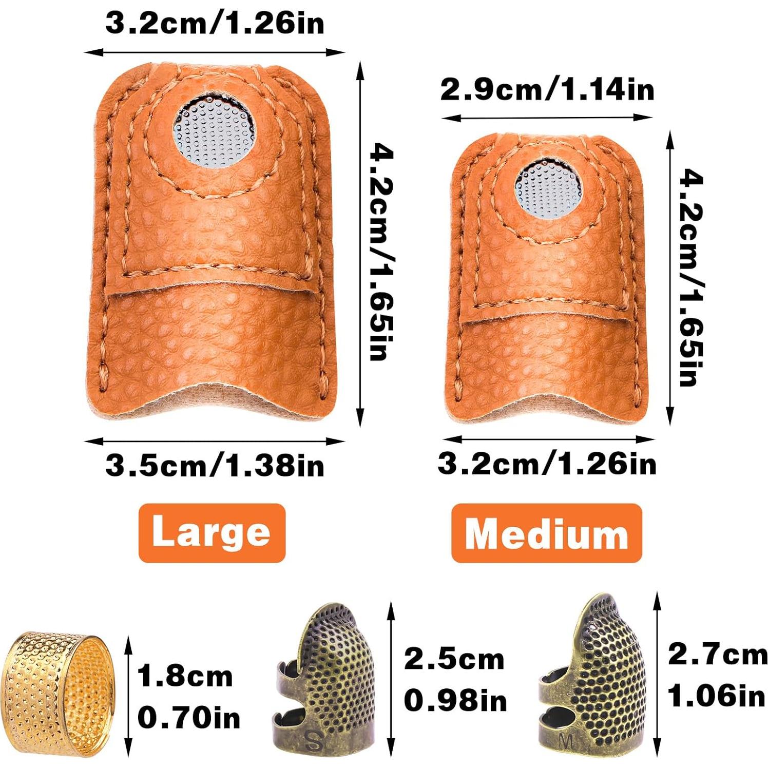 Juego de Dedales de Coser Yizzvb - 8 Piezas Ajustables