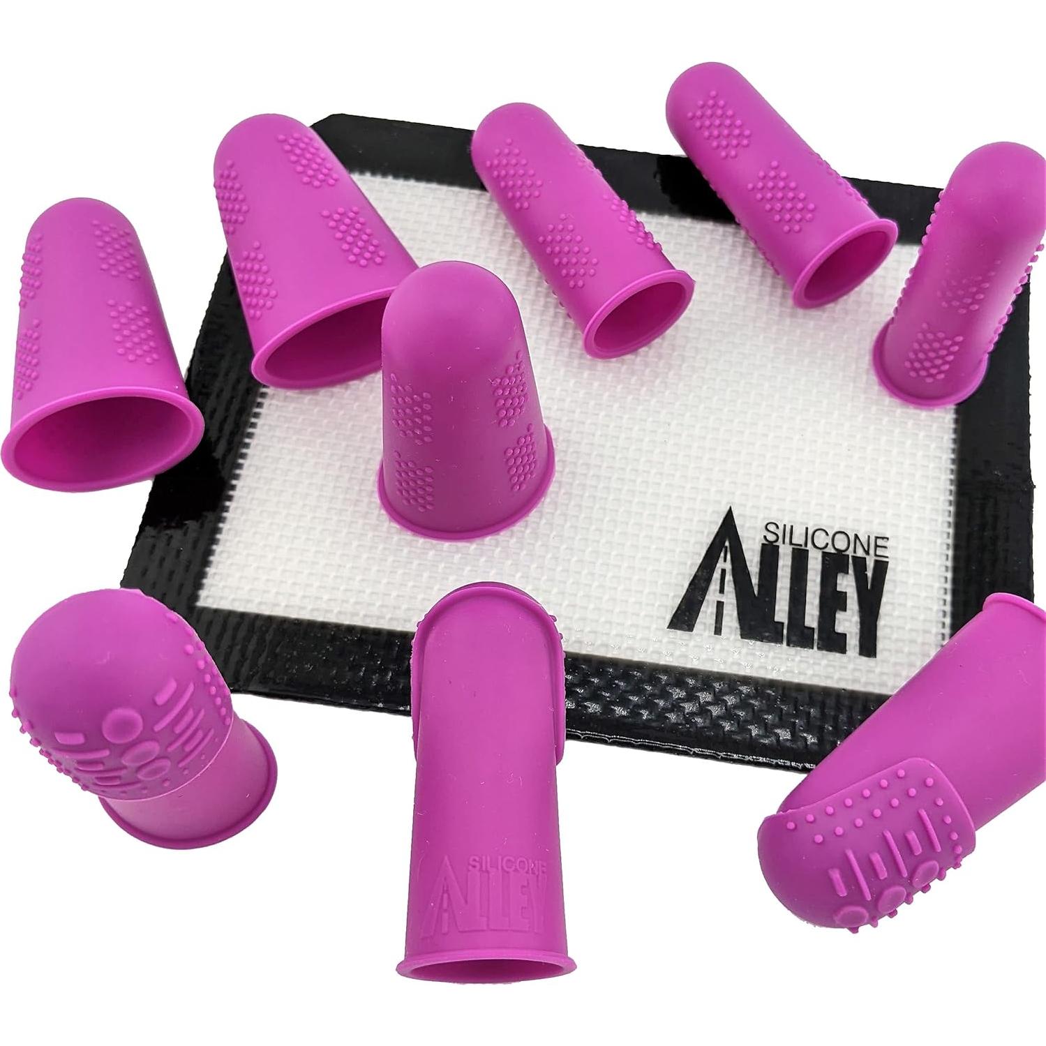 Kit de Dedales y Protectores de Dedos Silicone Alley - 9 Piezas