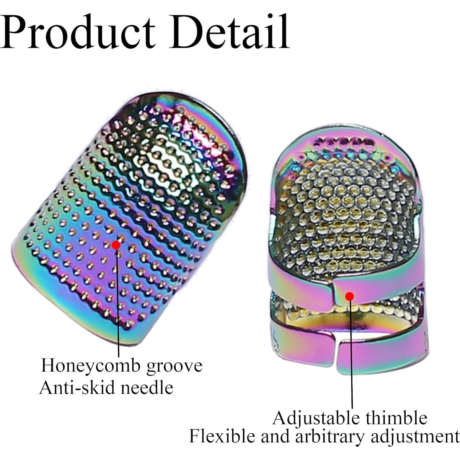 Dedales de Costura J.CARP 4Pcs Metal Ajustables S/M