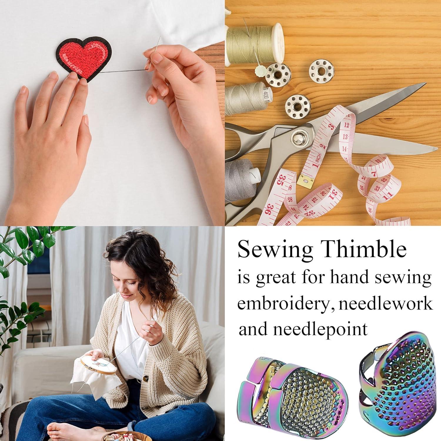 Dedales de Costura J.CARP 4Pcs Metal Ajustables S/M