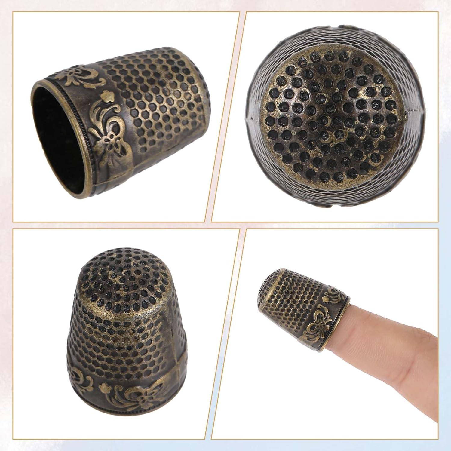 4 Dedales de Metal Grevosea para Coser a Mano - 4 Colores