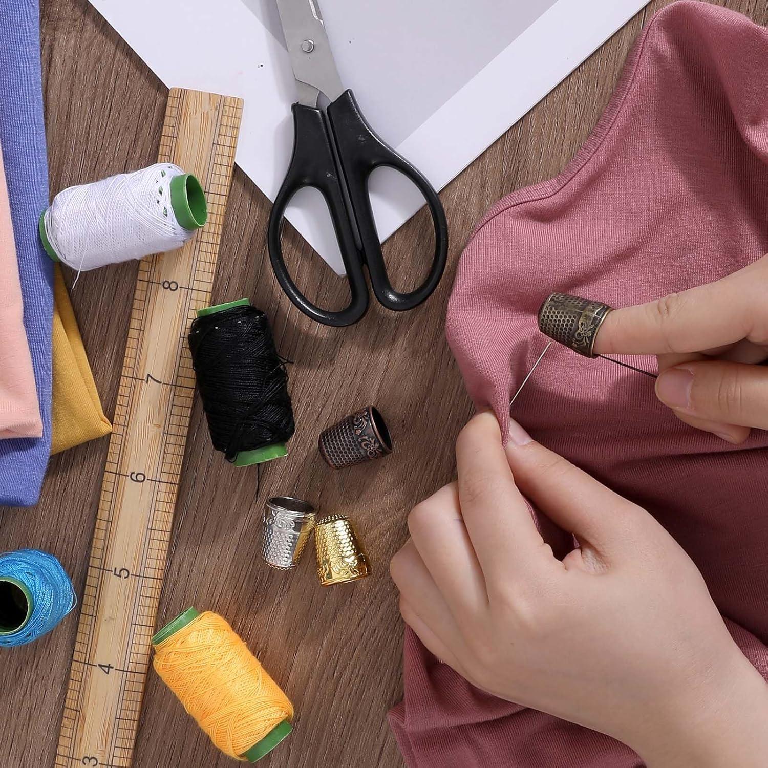 4 Dedales de Metal Grevosea para Coser a Mano - 4 Colores