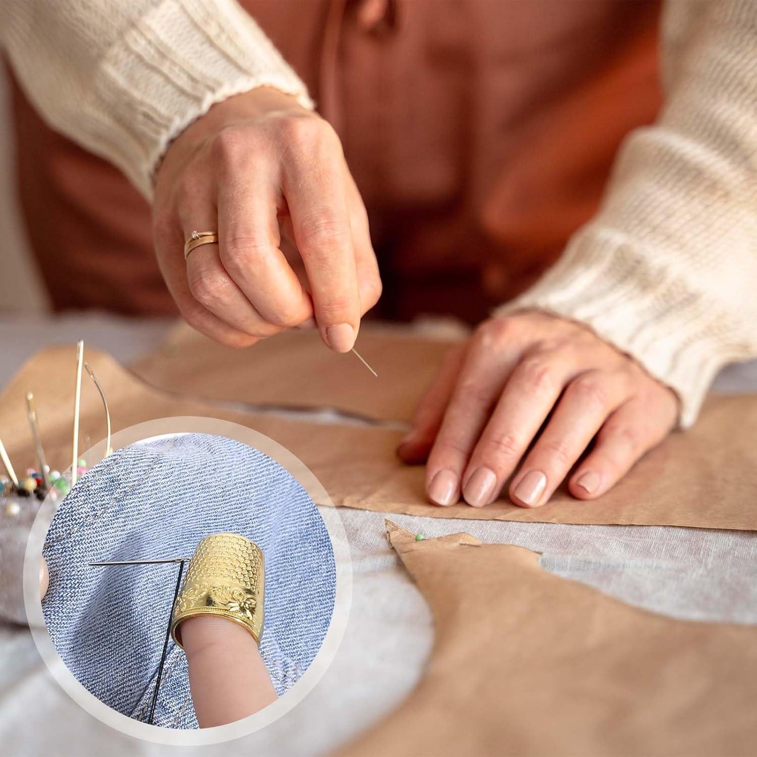 4 Dedales de Metal Grevosea para Coser a Mano - 4 Colores