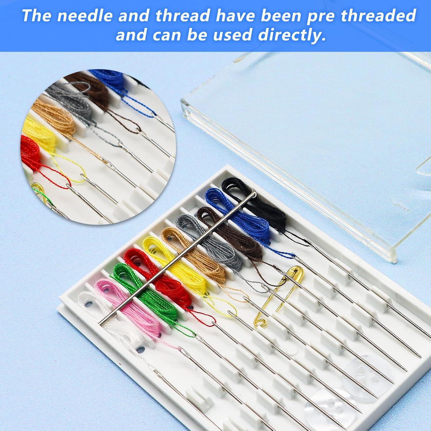 Kit de Costura Rápido Yasdyri 10 Cajas con Agujas y Hilo