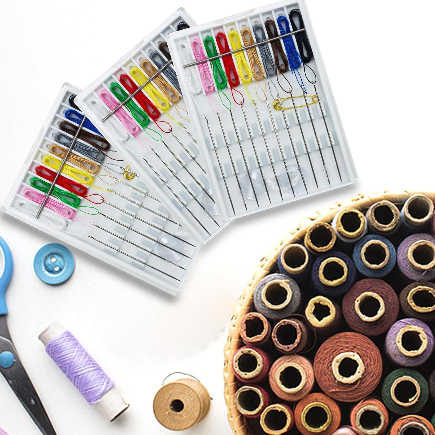 Kit de Costura Rápido Yasdyri 10 Cajas con Agujas y Hilo