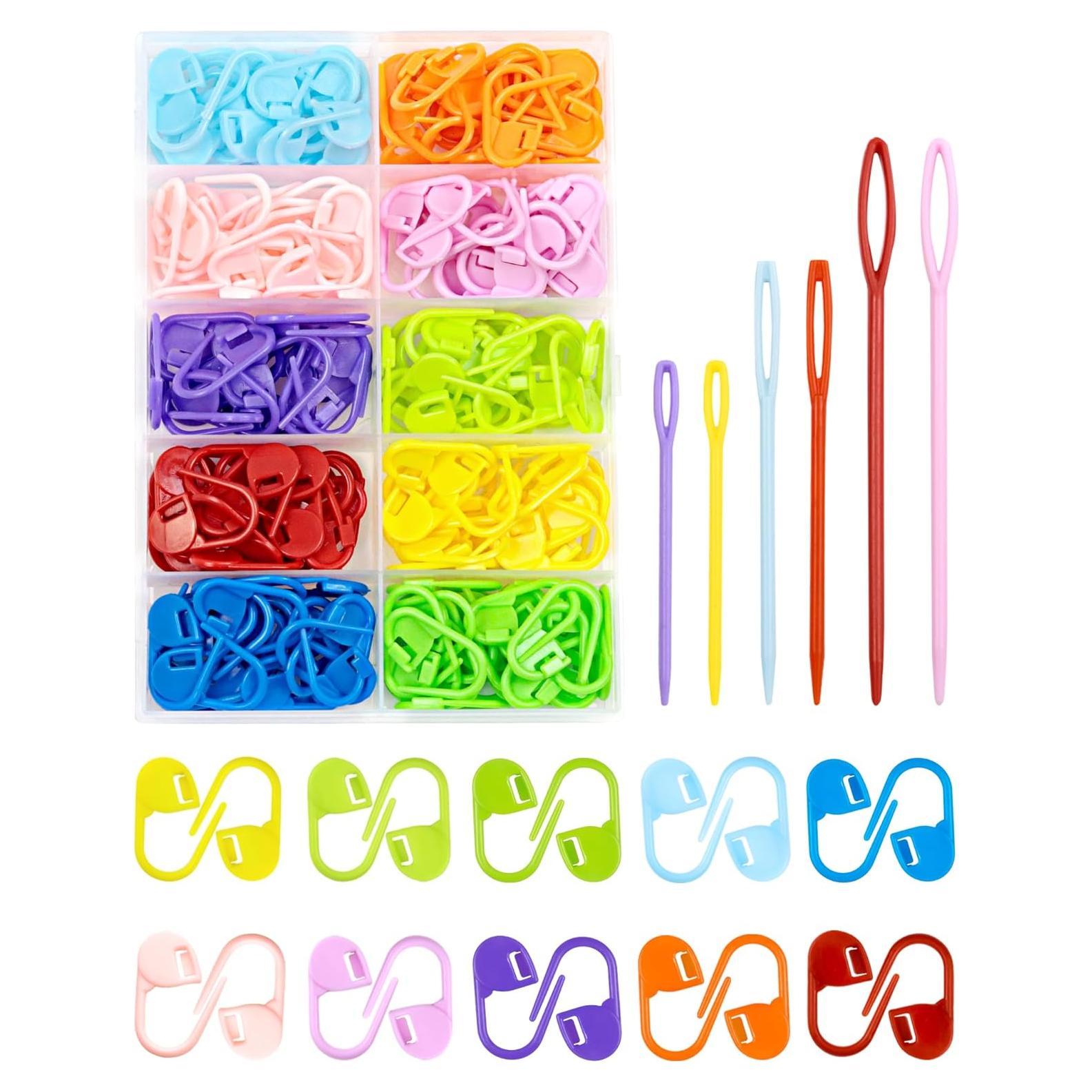 FIVEIZERO 200 Pcs Marcadores de Puntos y Agujas de Coser