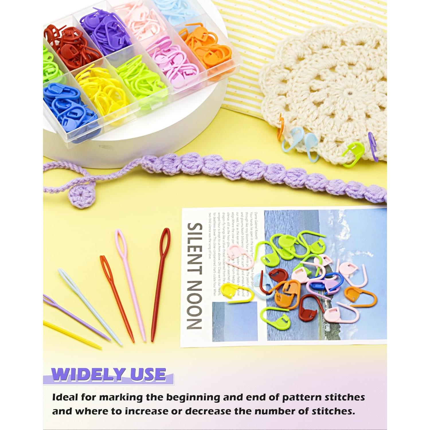 FIVEIZERO 200 Pcs Marcadores de Puntos y Agujas de Coser