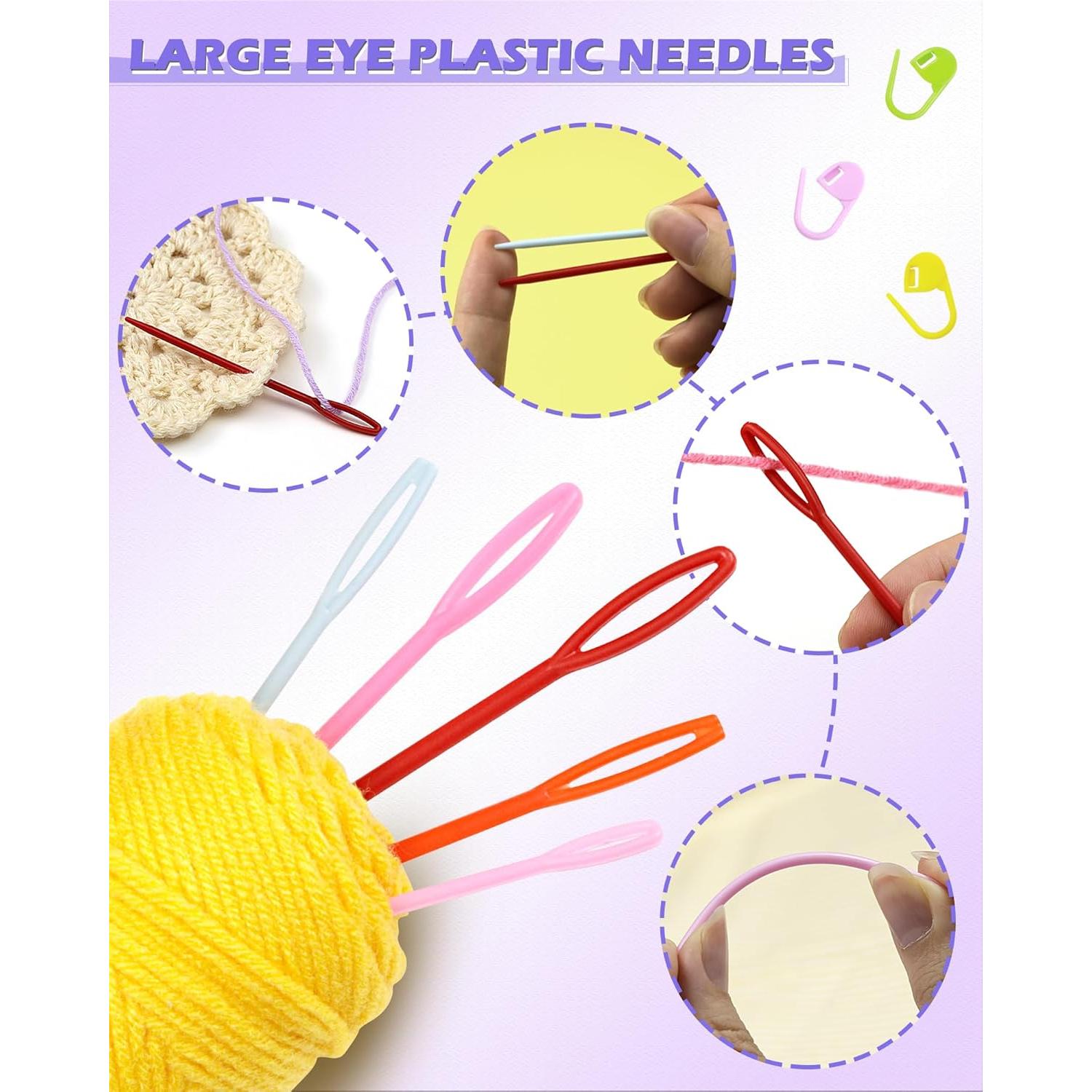 FIVEIZERO 200 Pcs Marcadores de Puntos y Agujas de Coser