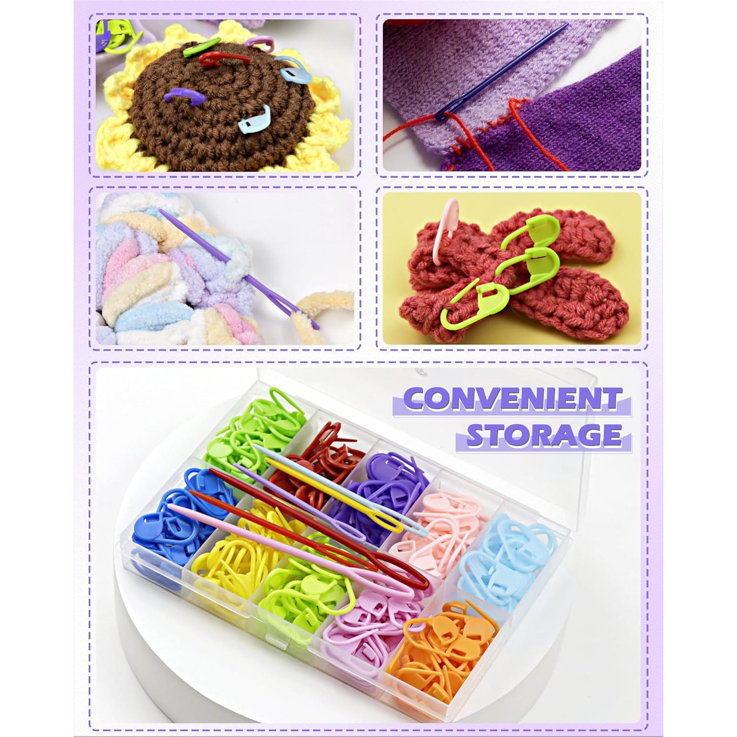 FIVEIZERO 200 Pcs Marcadores de Puntos y Agujas de Coser