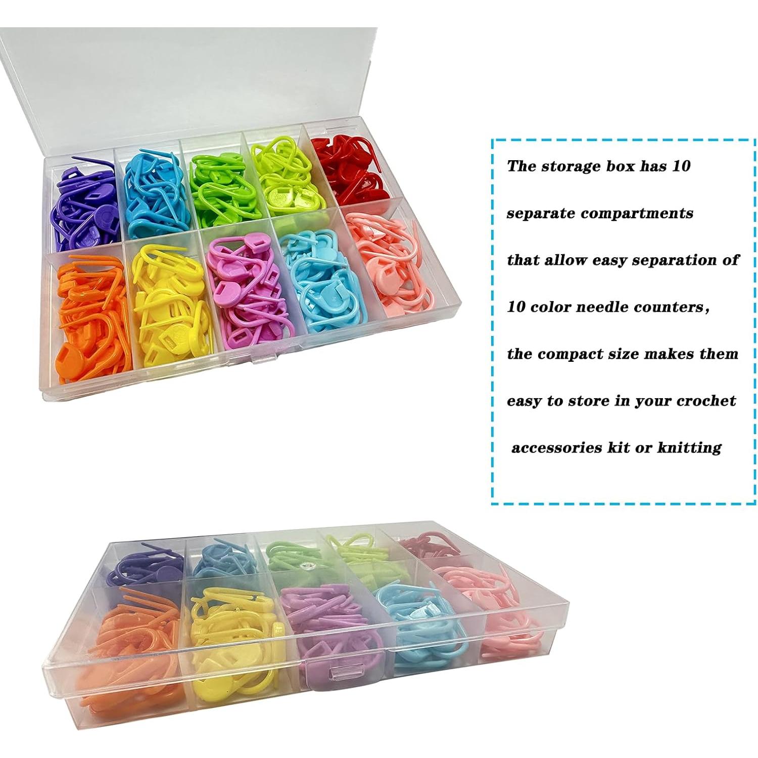 150 Marcadores de Puntos de Tejer Meikeer en 10 Colores