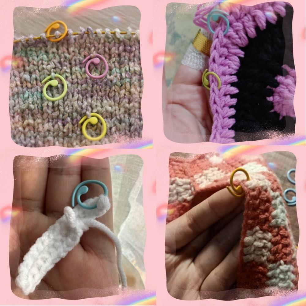 Marcadores de Puntos de Tejer Hilsayum - 30 Piezas Metal Multicolor