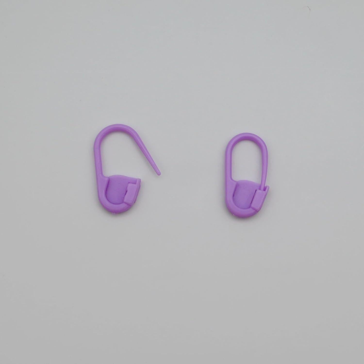 WENICE 300pcs Stitch Markers with 6 Pieces of Large Blunt Sewing Needles,Colorful Knitting Markers