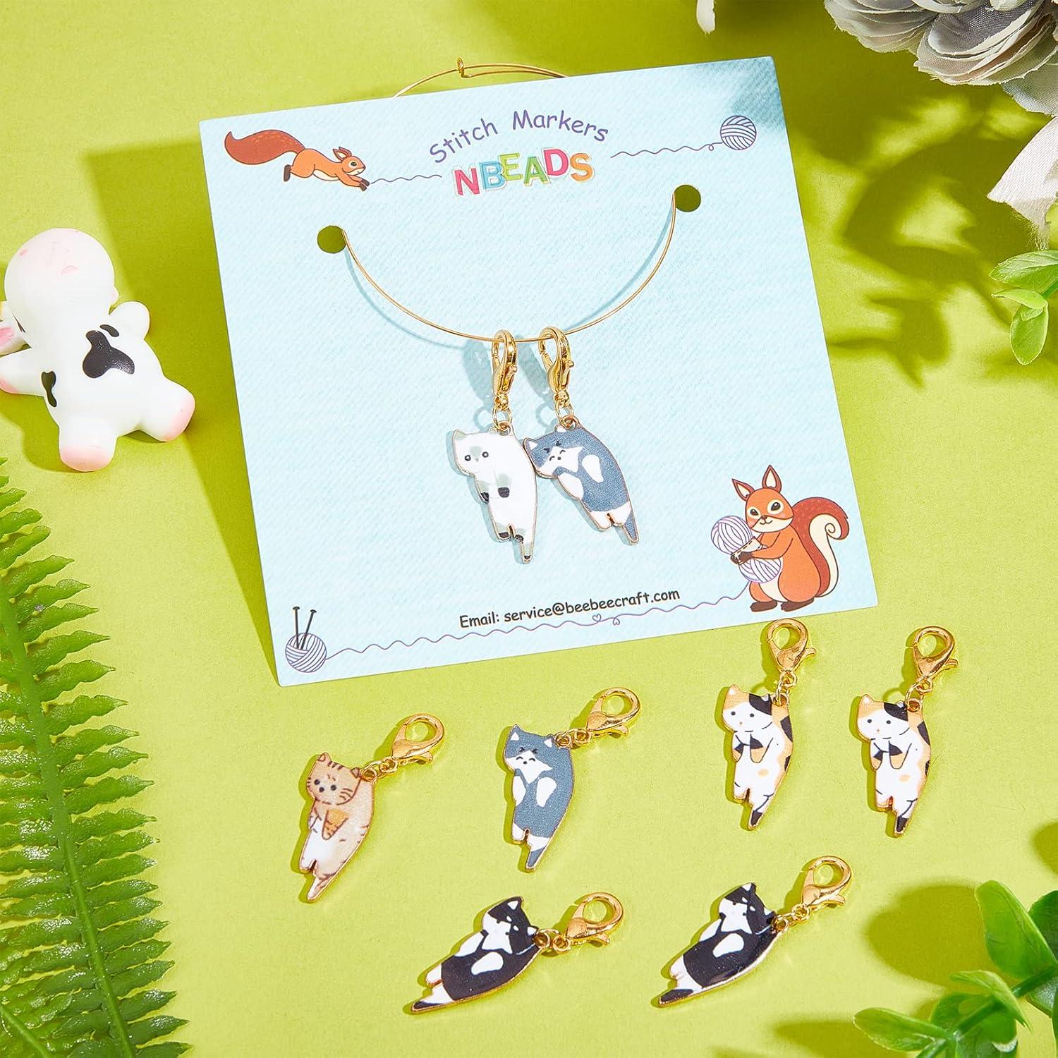 NBEADS 8 Marcadores de Puntos de Gato con Cierres de Metal