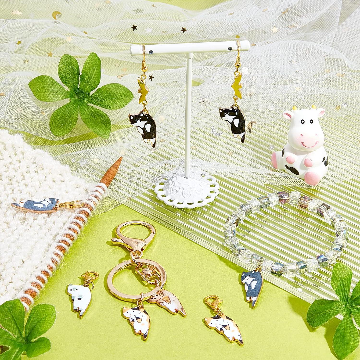 NBEADS 8 Marcadores de Puntos de Gato con Cierres de Metal