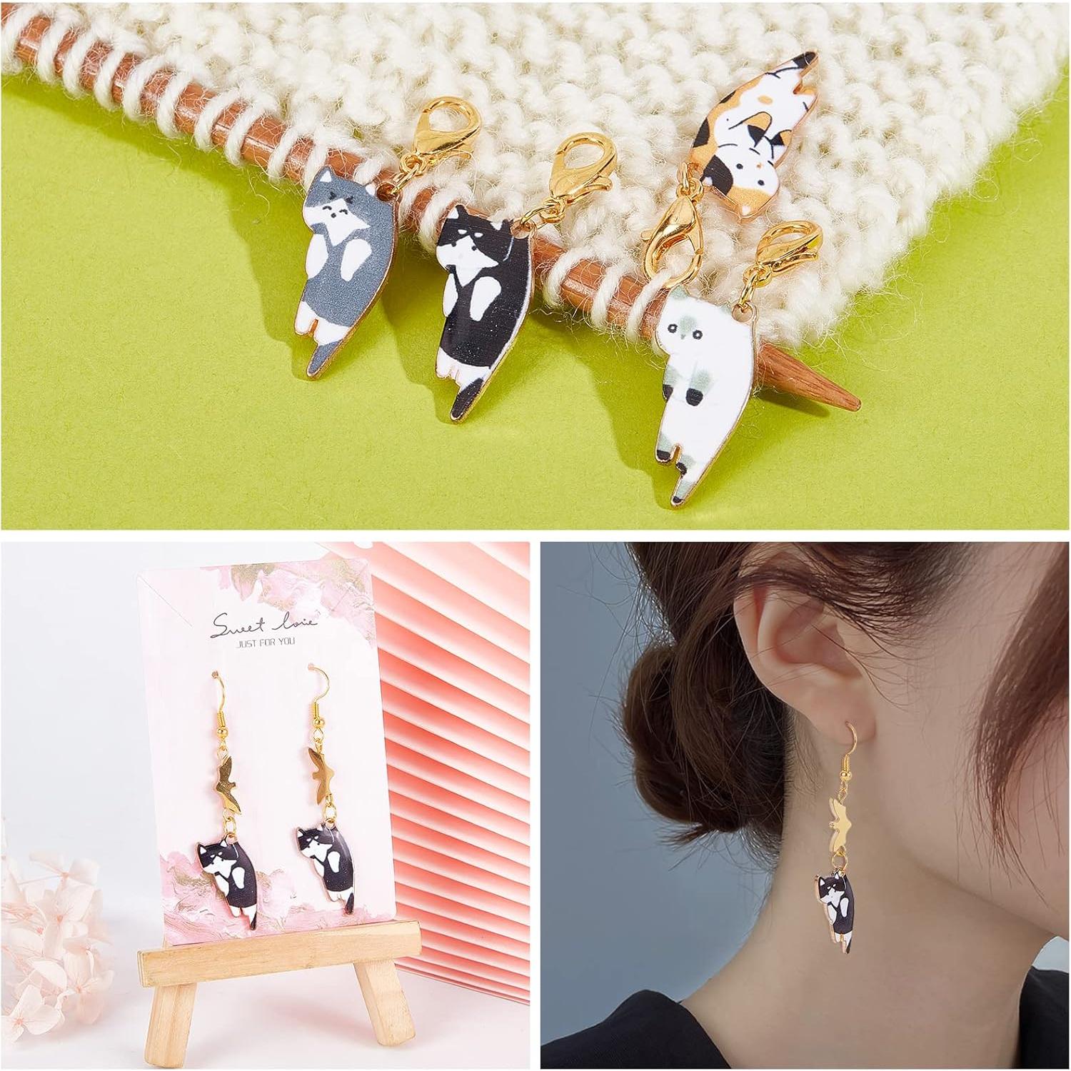 NBEADS 8 Marcadores de Puntos de Gato con Cierres de Metal