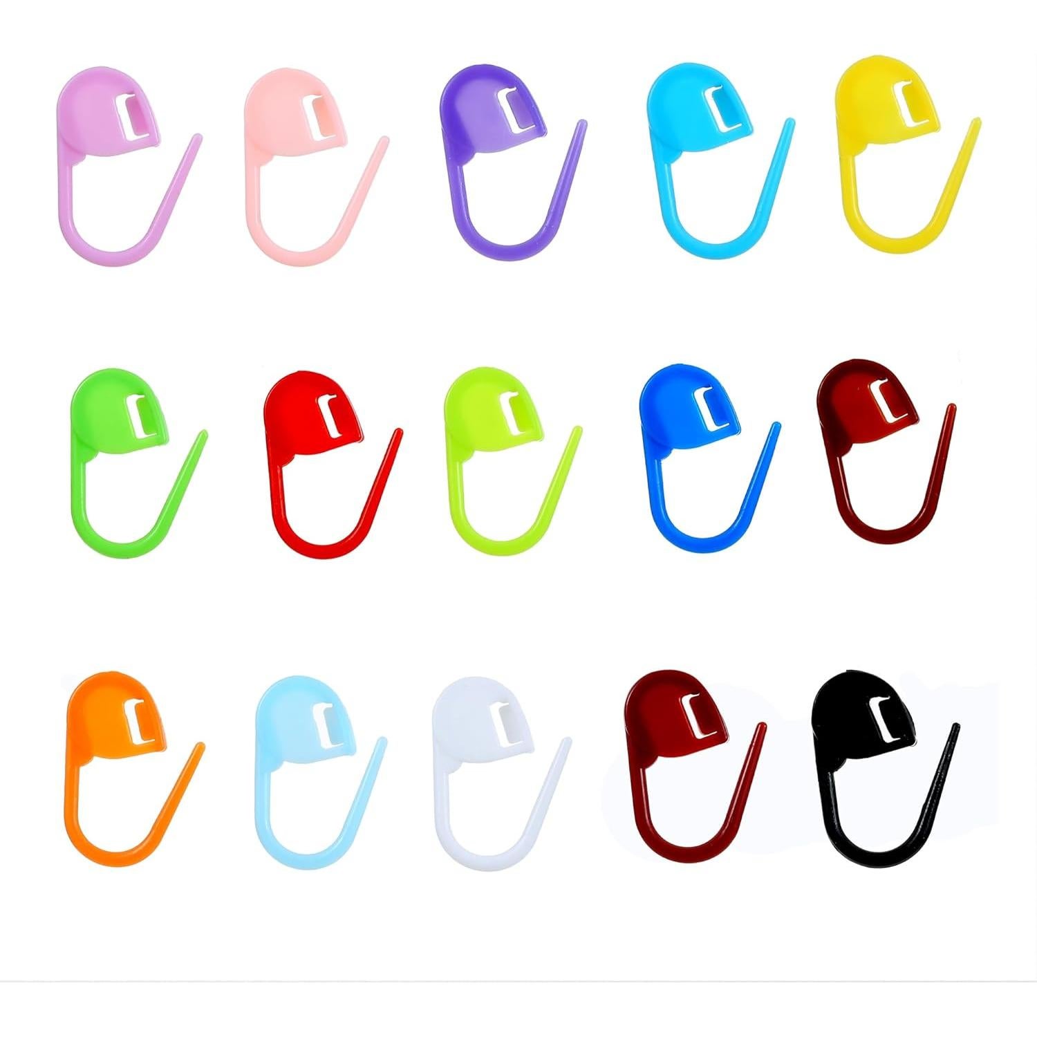 270 Marcadores de Puntos para Tejer JCKHXG - 15 Colores y Agujas