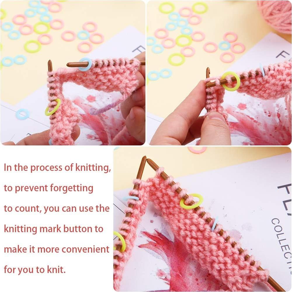 Marcadores de Puntos de Tejido LUNARM 220 Pcs Plástico