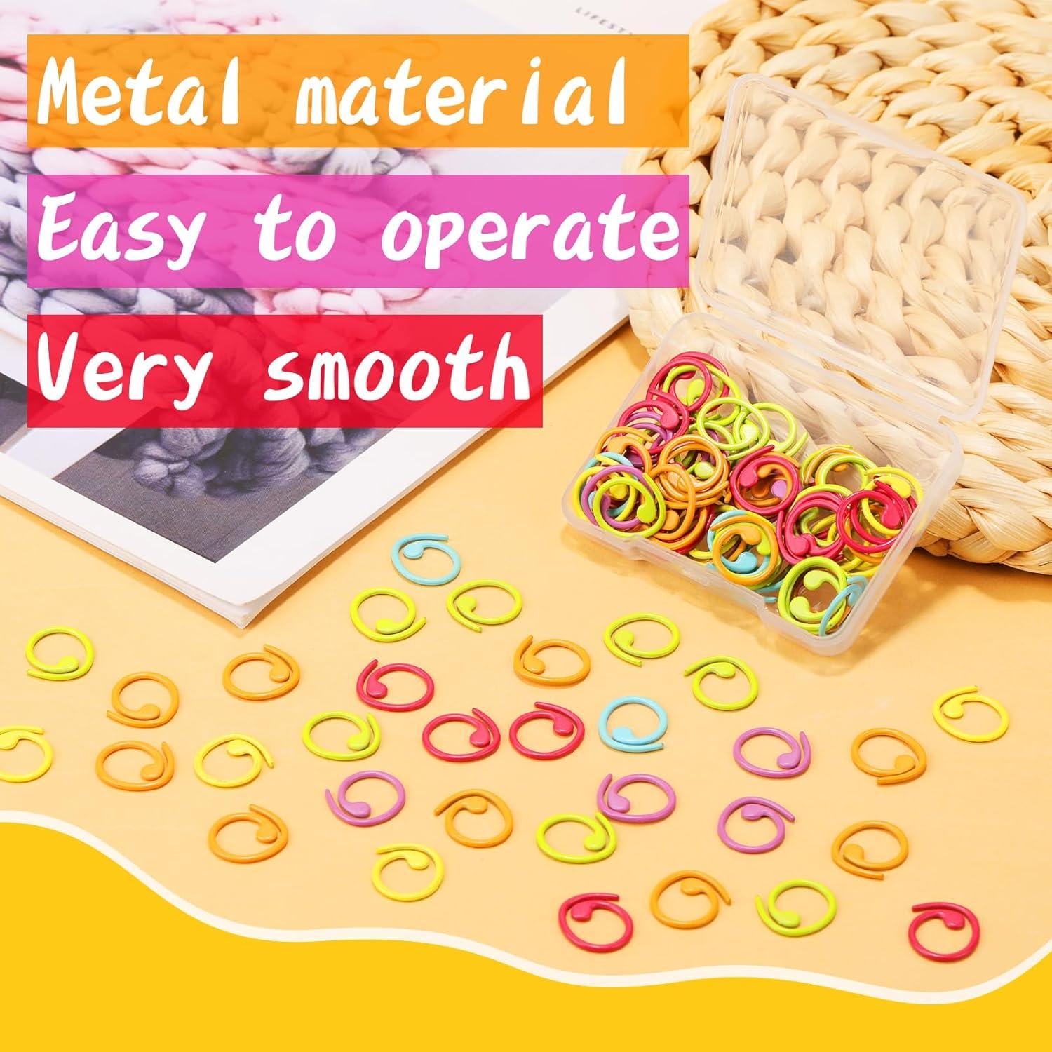 Marcadores de Puntos de Tejer Jmuiiu - 100pcs Metal Colorido