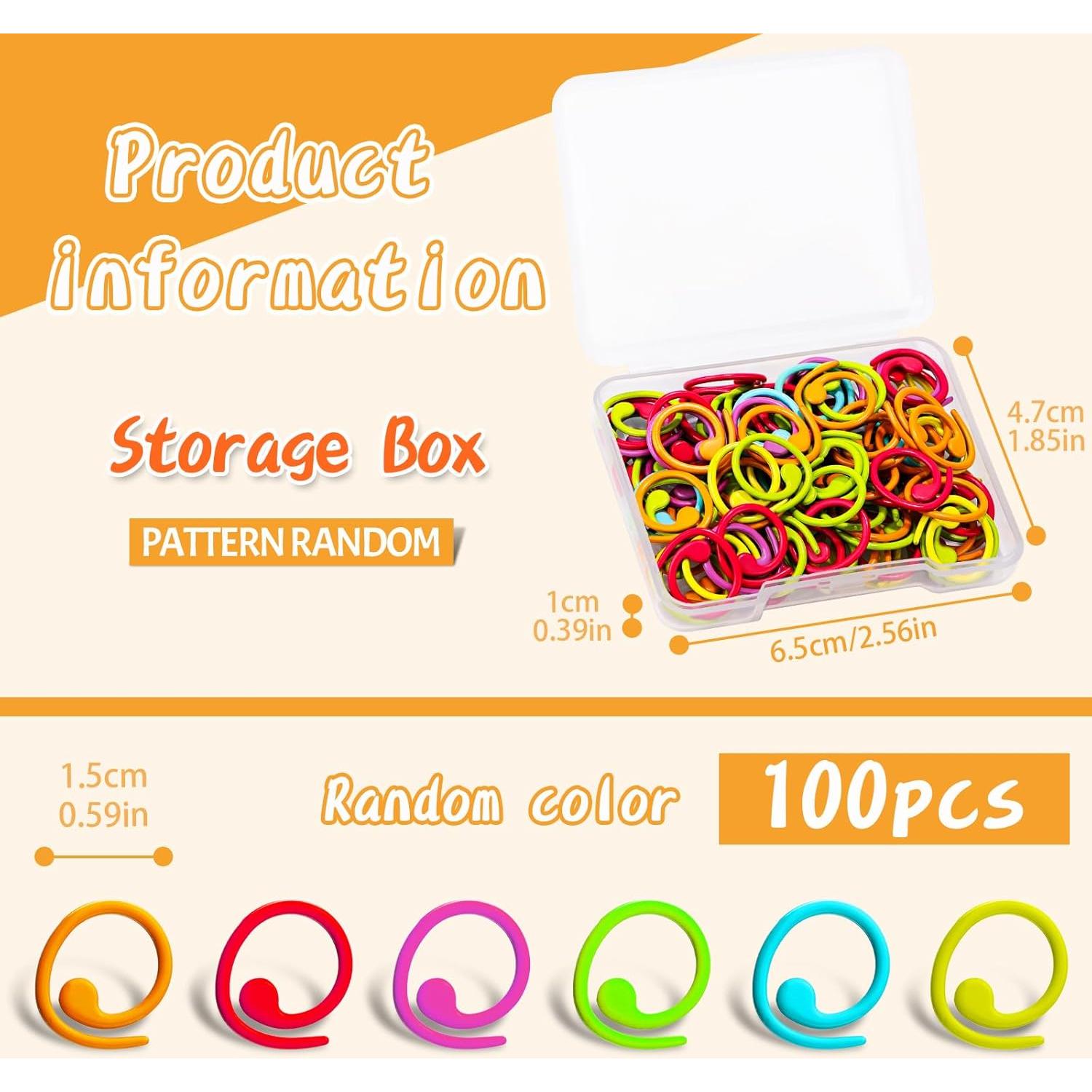 Marcadores de Puntos de Tejer Jmuiiu - 100pcs Metal Colorido